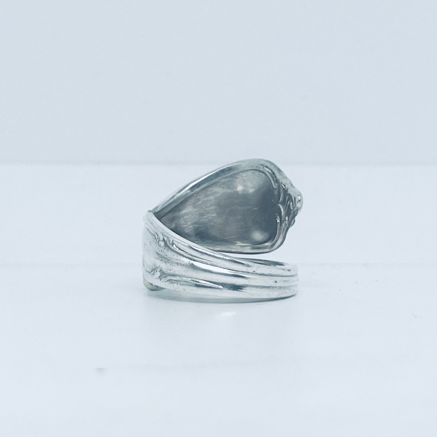 Anello Artigianale Mod. SPIRALE Realizzato con Antica posata in Argento (Prima Metà del ’900)