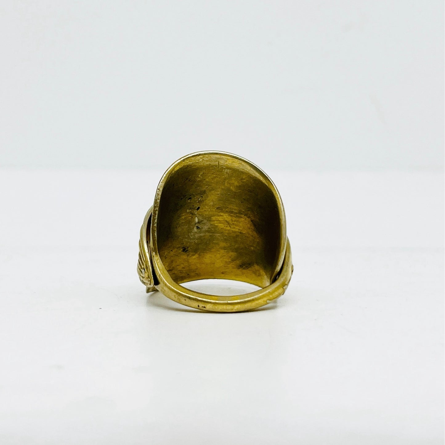 Anello Artigianale ANGELO Mod. INTERO Realizzato con intero Antico Cucchiaino in Argento (Prima Metà del ’900)