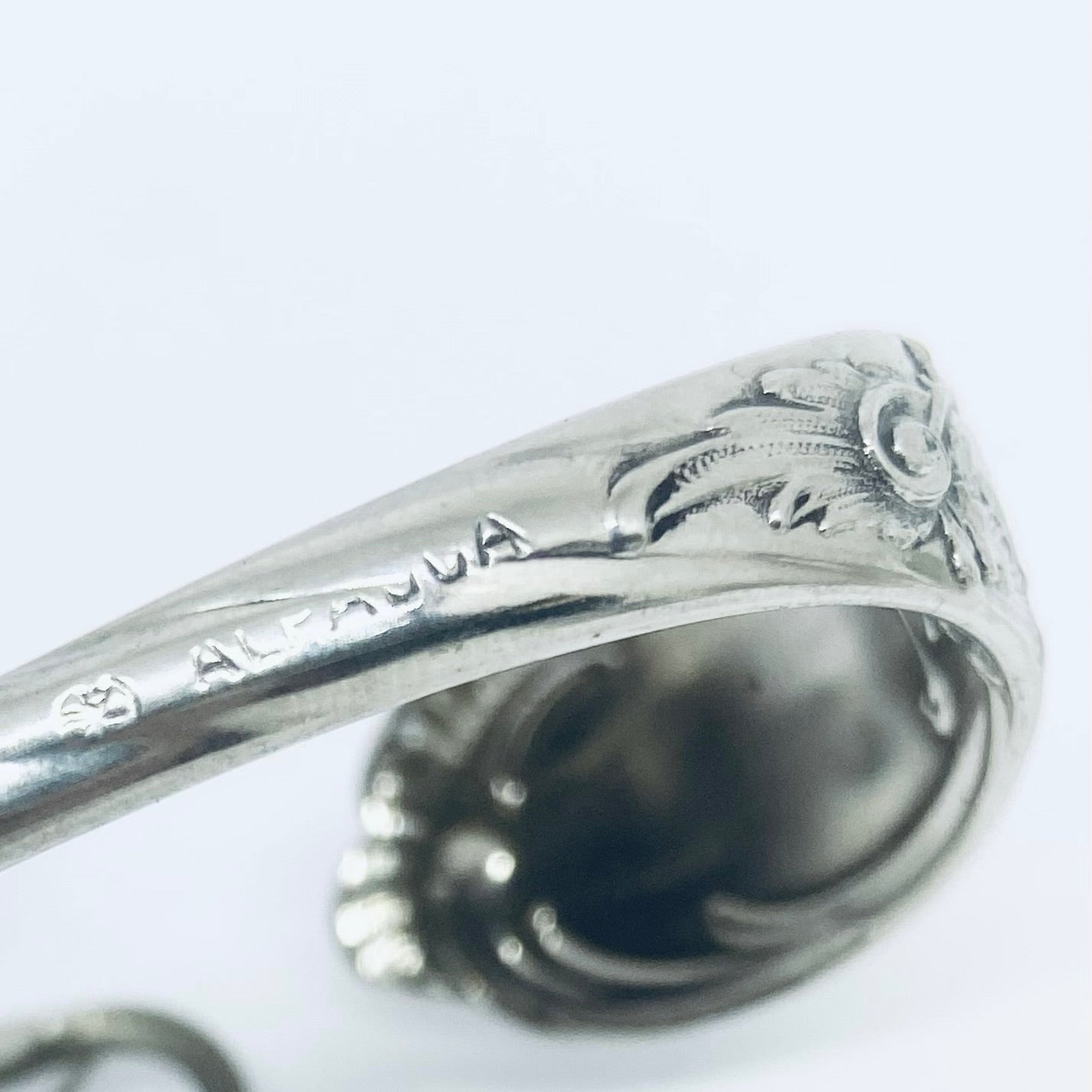 Bracciale Artigianale Mod. FORCHETTA Realizzato con Antica posata in ALPACCA (Prima Metà del ’900)