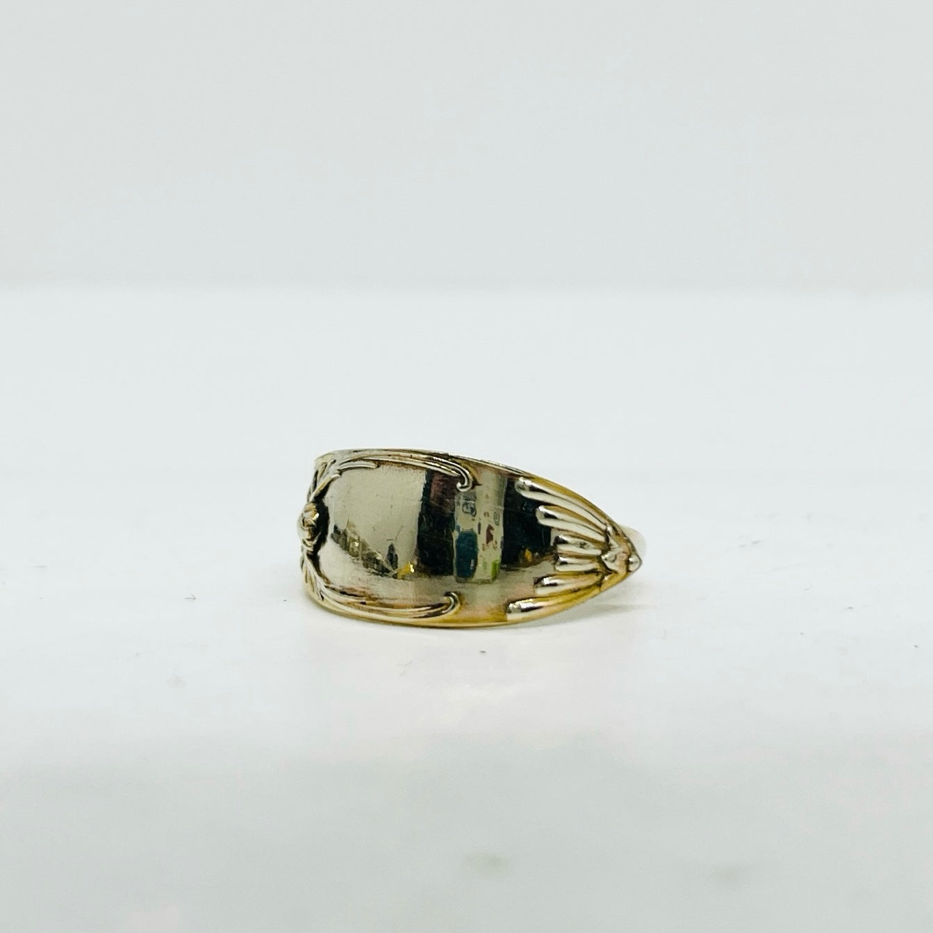 Anello Artigianale ANGELO DORATO Mod. CLASSICO Realizzato con Antica posata in Argento (Prima Metà del ’900)