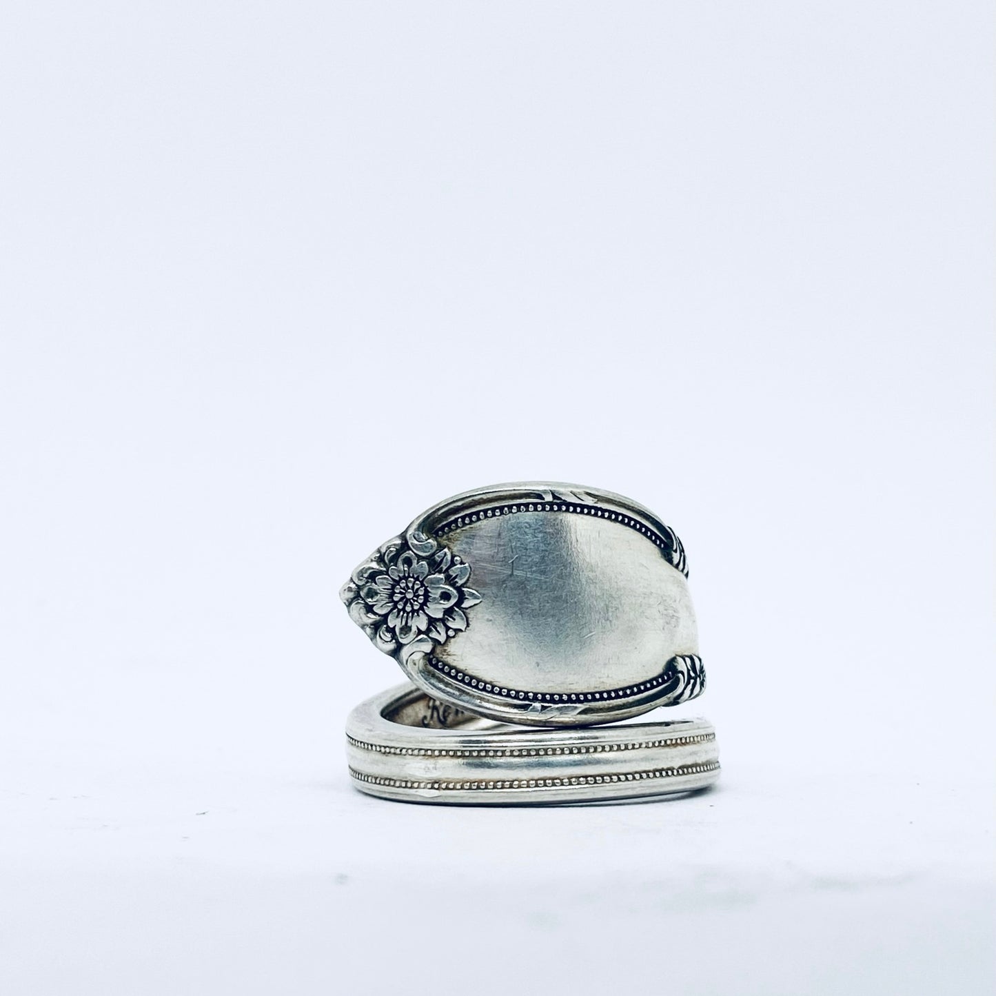 Anello Artigianale Mod. CLASSICO/SPIRALE Realizzato con Antica posata in Argento (Prima Metà del ’900)