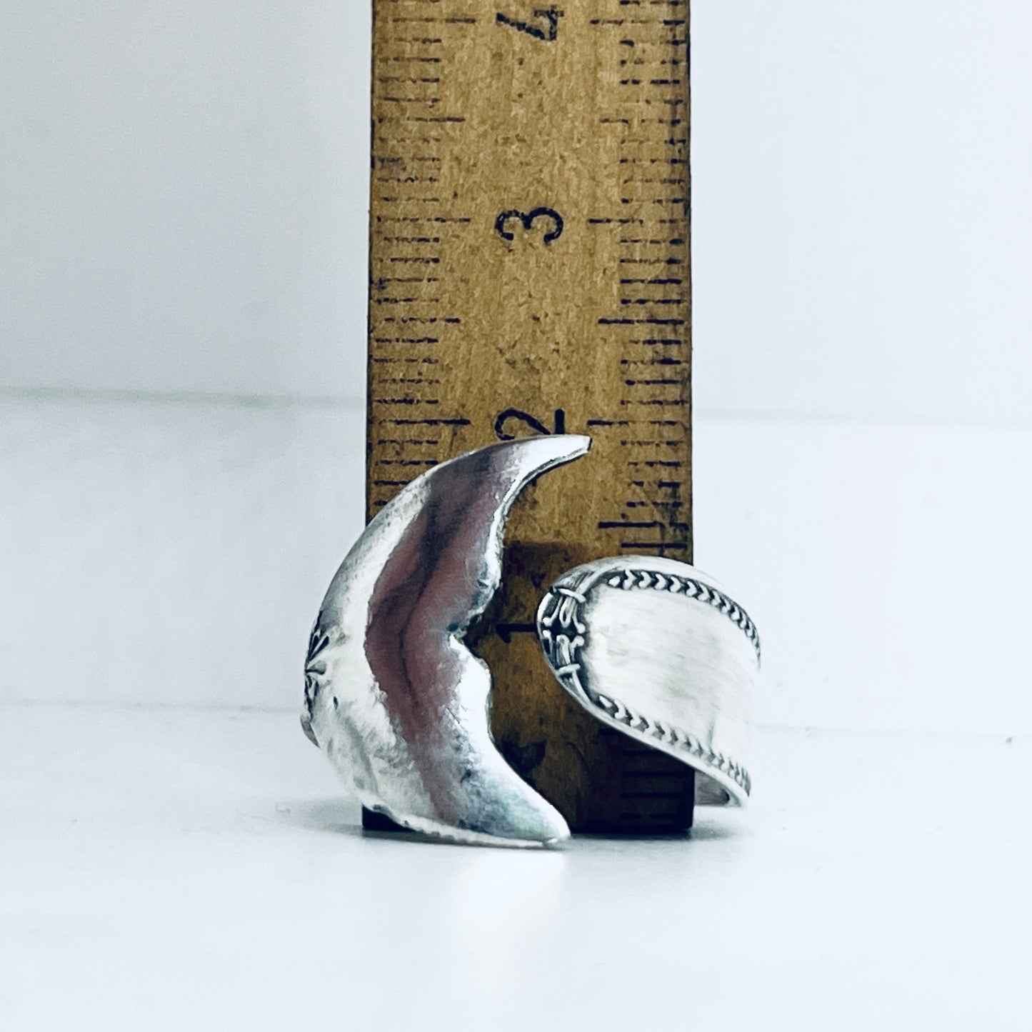 Anello Artigianale Mod. MINICODA#08 Realizzato con Antica posata in Argento (Prima Metà del ’900)