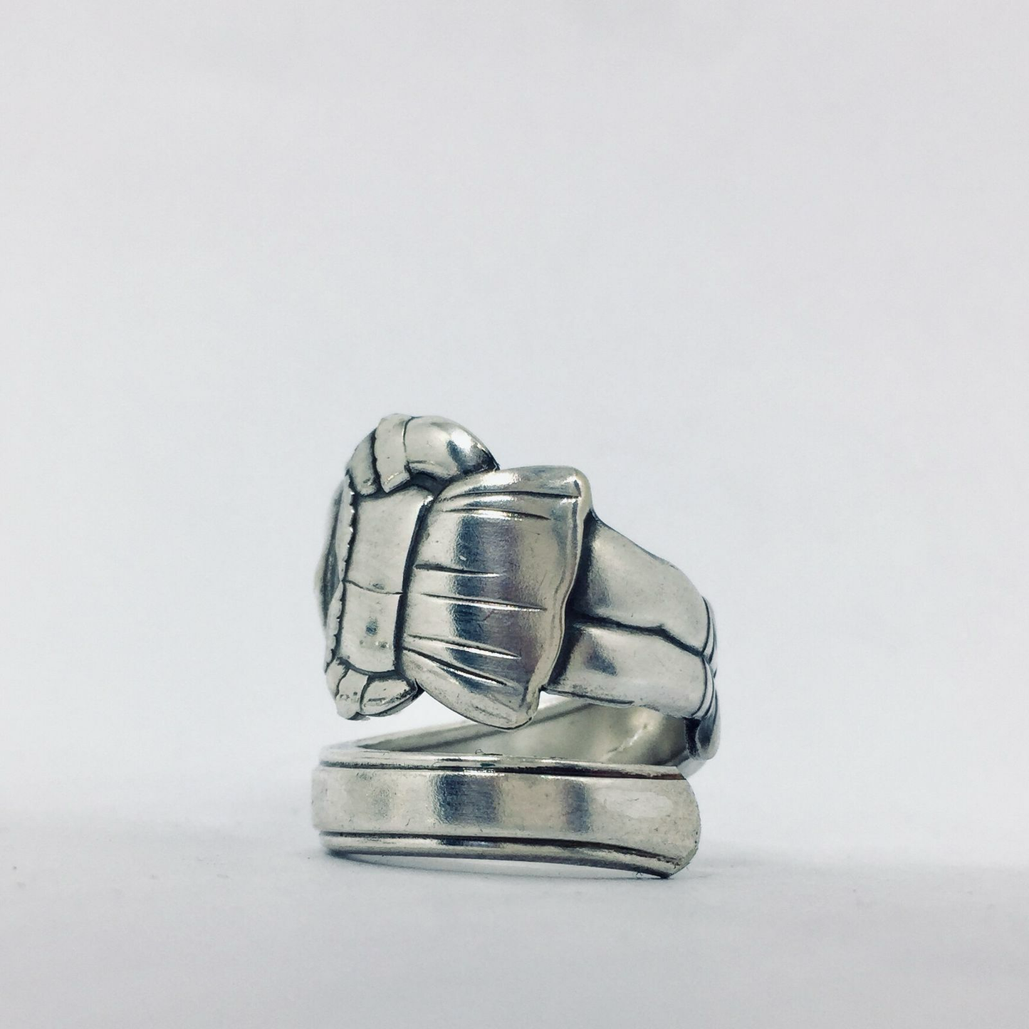 Anello Artigianale CAMPBELL Mod. SPIRALE Realizzato con Antica posata in Argento (Prima Metà del ’900)