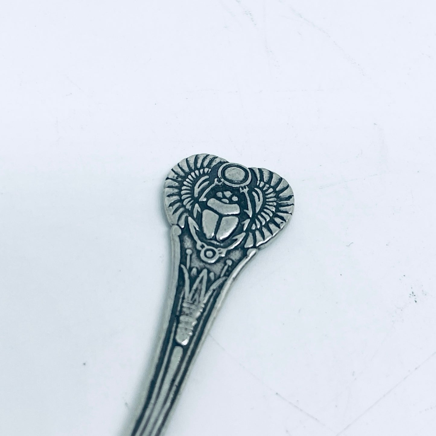 Anello Artigianale SCARABEO Mod. CLASSICO/SPIRALE Realizzato con Antica posata in Argento (Prima Metà del ’900)