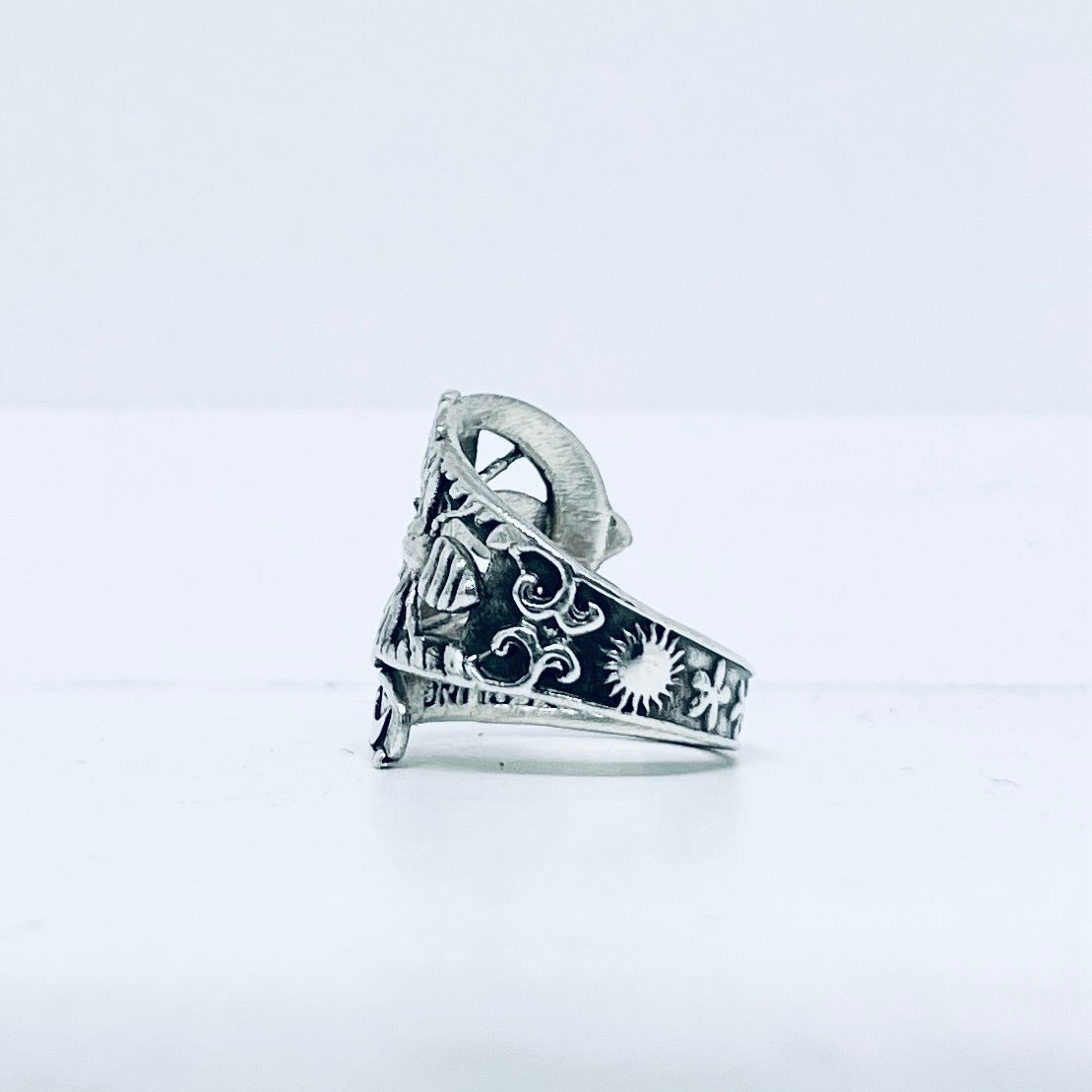 Anello Artigianale API Mod. SPIRALE Realizzato con Antica posata in Argento (Prima Metà del ’900)