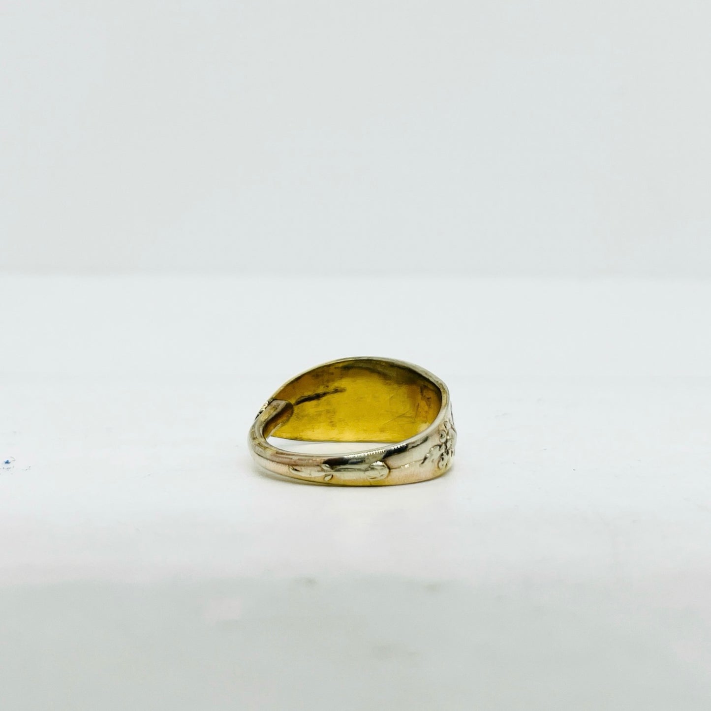 Anello Artigianale ANGELO DORATO Mod. CLASSICO Realizzato con Antica posata in Argento (Prima Metà del ’900)