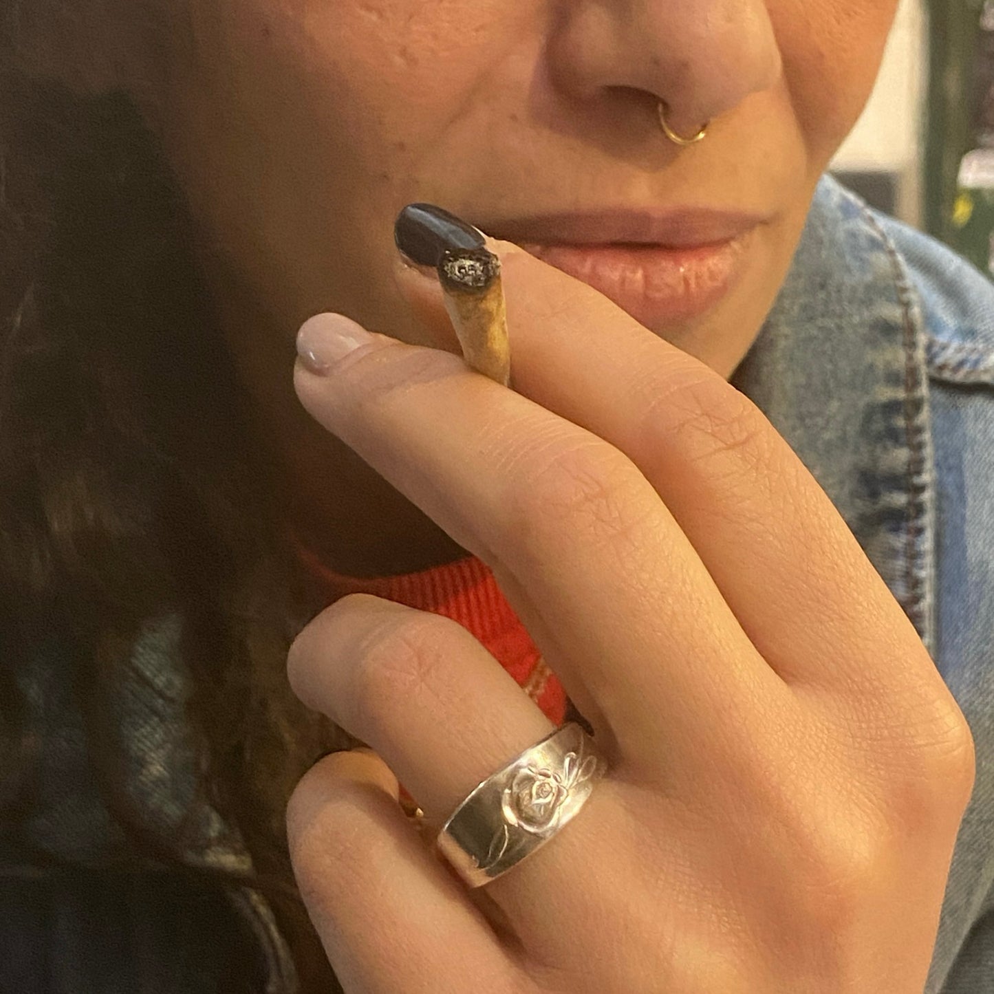 Anello Artigianale ROSA Mod. CLASSICO Realizzato con Antica posata in Argento (Prima Metà del ’900)