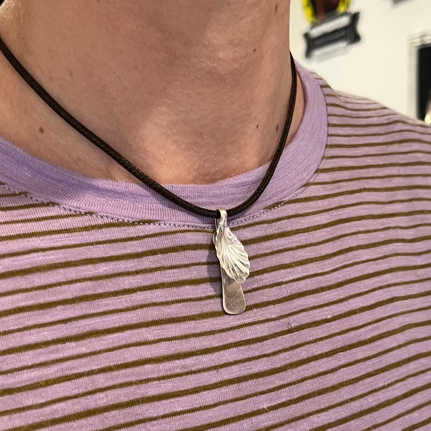 Pendente Artigianale Mod. CUCCHIAINO SALE CHE Realizzato con Antica Posata in Argento (Prima Metà del ’900)