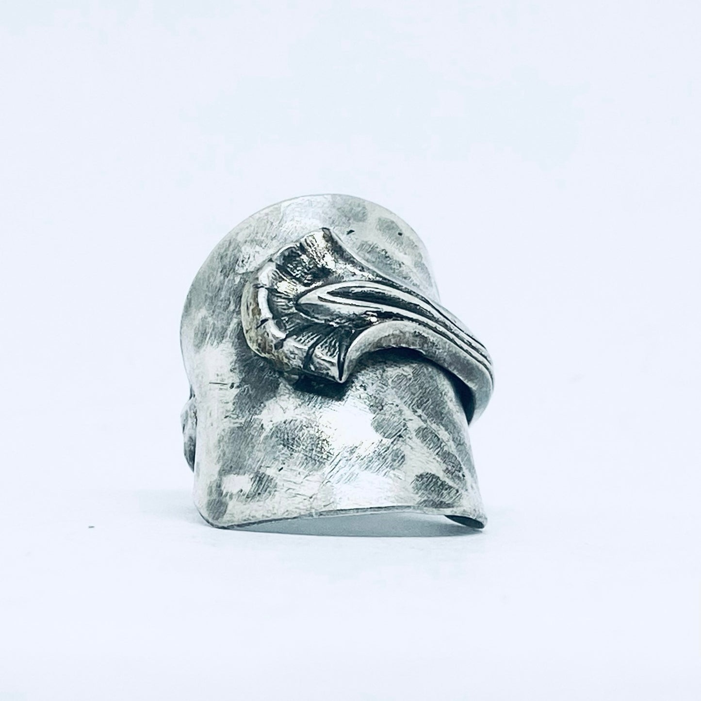 Anello Artigianale Mod. INTERO Realizzato con intero Antico Cucchiaino in Argento (Prima Metà del ’900)
