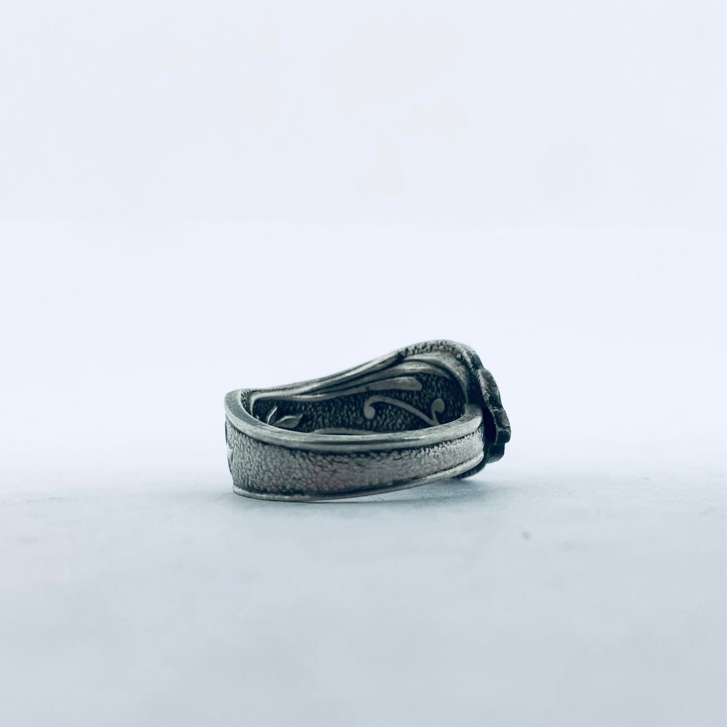 Anello Artigianale RUSSIA Mod. CLASSICO/SPIRALE Realizzato con Antica posata in Argento (Prima Metà del ’900)