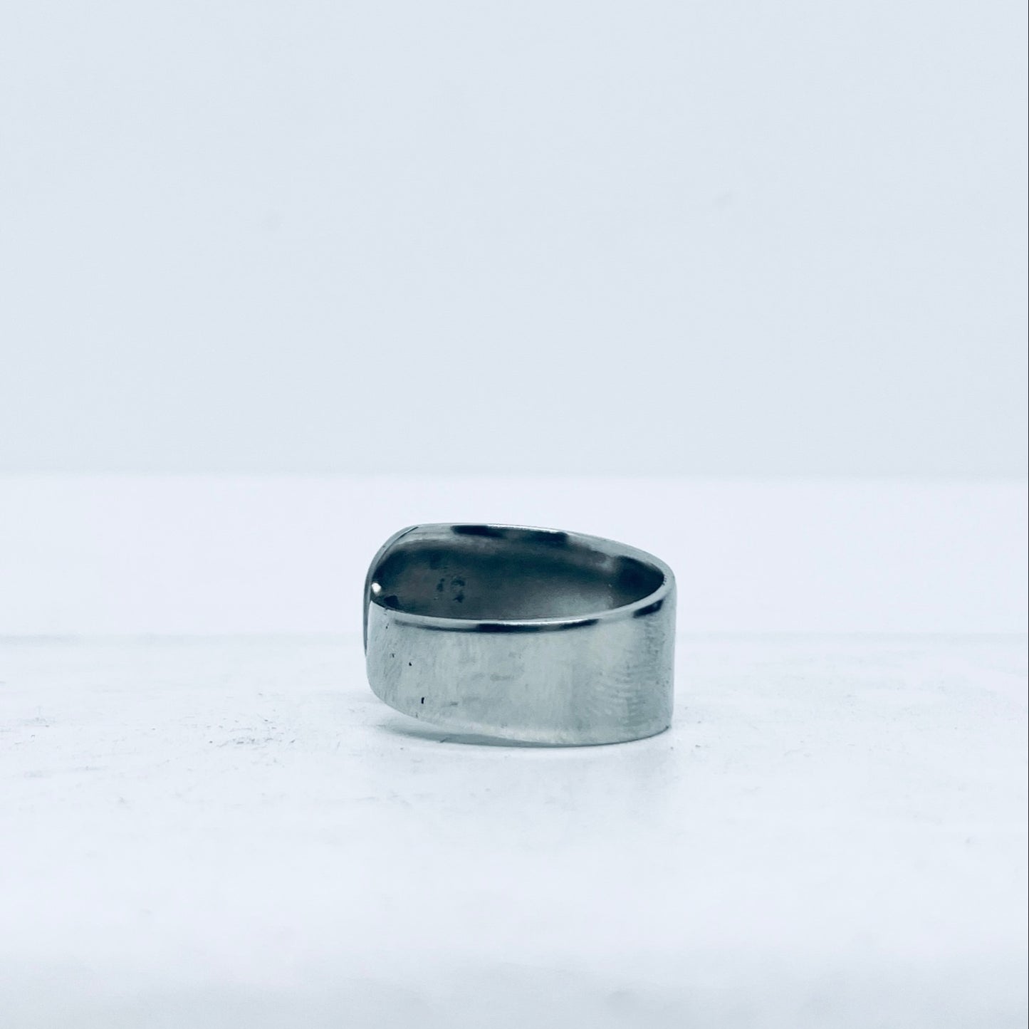 Anello Artigianale ILLY Mod. CLASSICO Realizzato con intero Cucchiaino in Acciaio Inox 18/10
