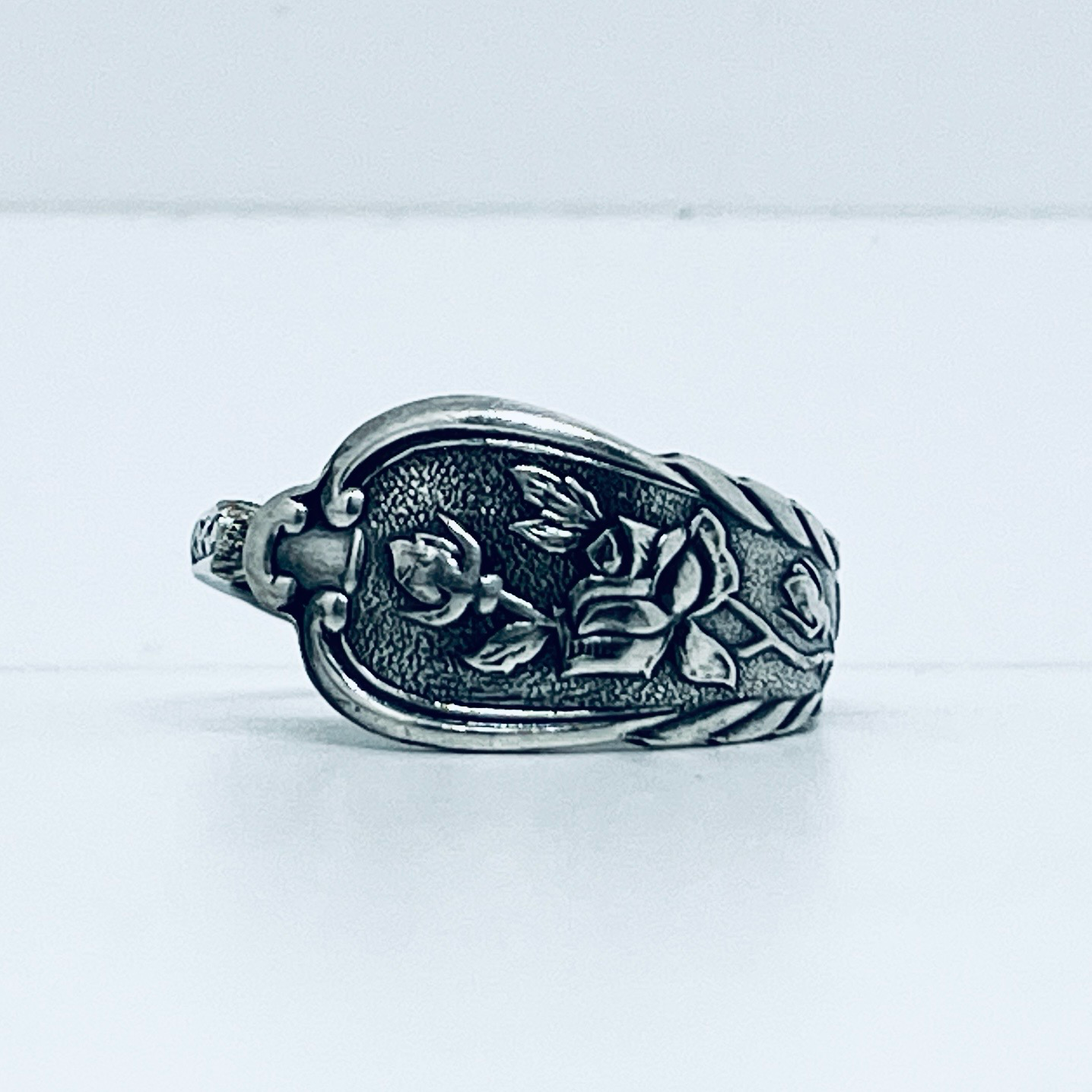 Anello Artigianale ROSE Mod. CLASSICO Realizzato con Antica posata in Argento (Prima Metà del ’900)
