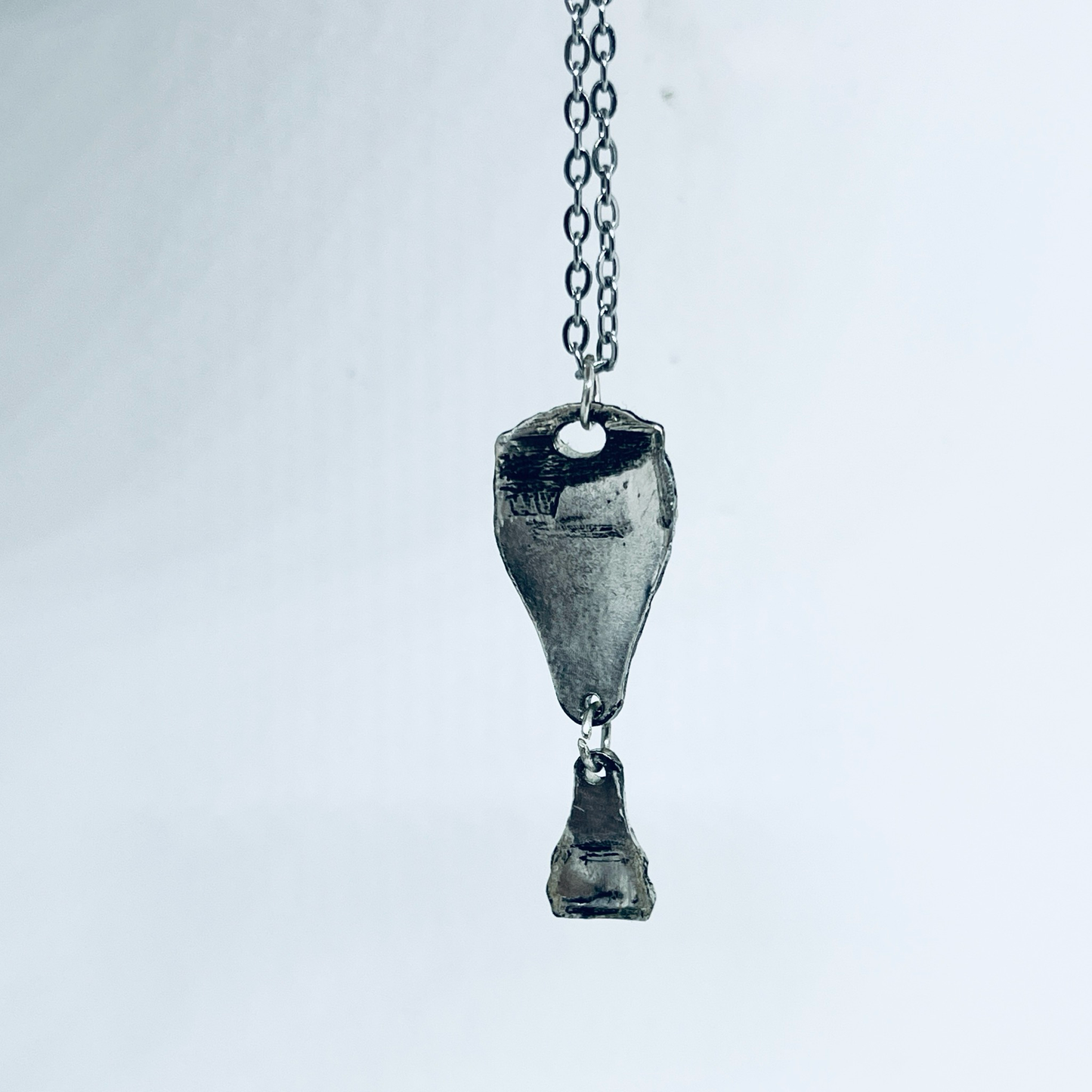 Pendente Artigianale Mod. LEONE SAN MARCO Realizzato con Antica Posata in Argento (Prima Metà del ’900)