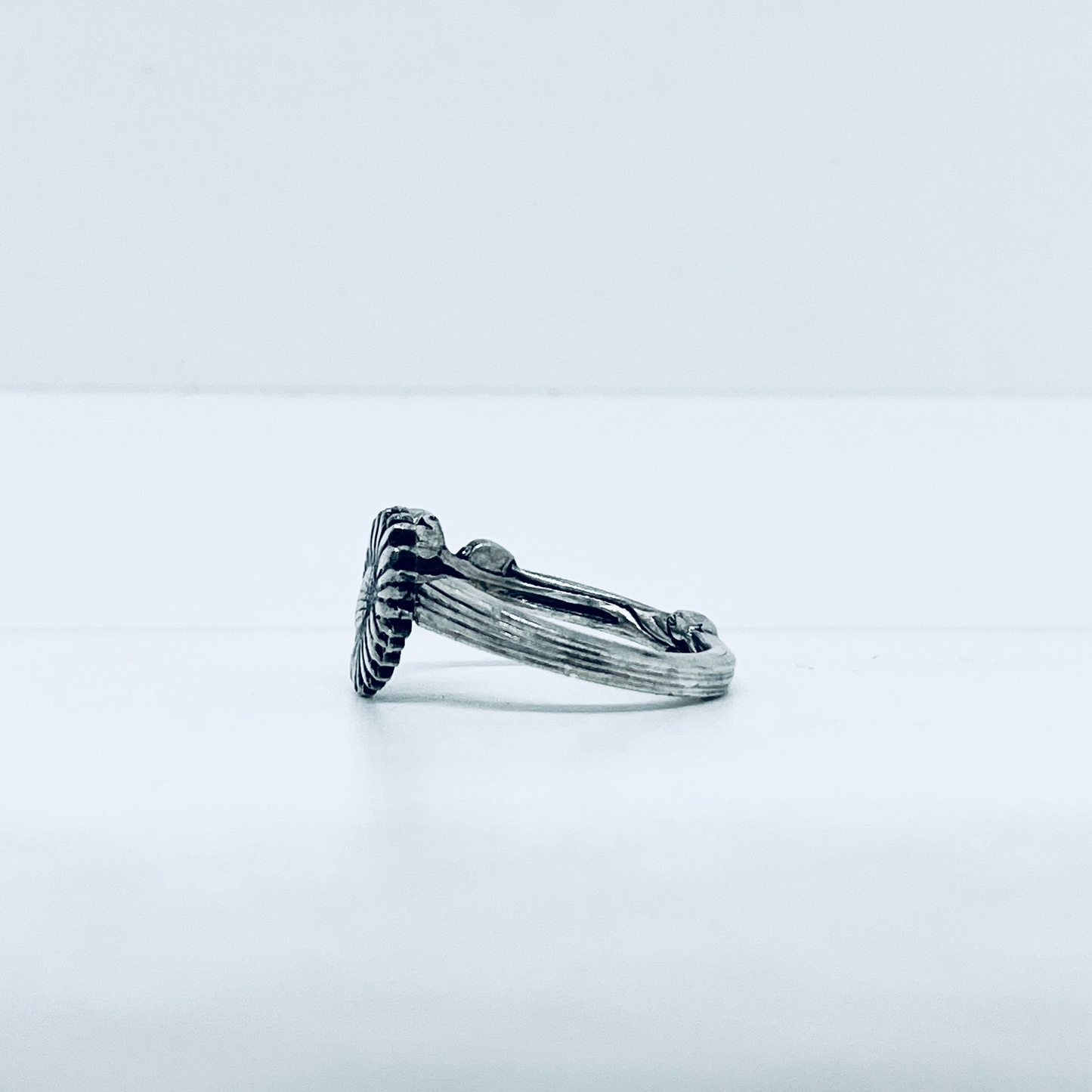 Anello Artigianale MARGHERITA Mod. CLASSICO Realizzato con Antica posata in Argento (Prima Metà del ’900)