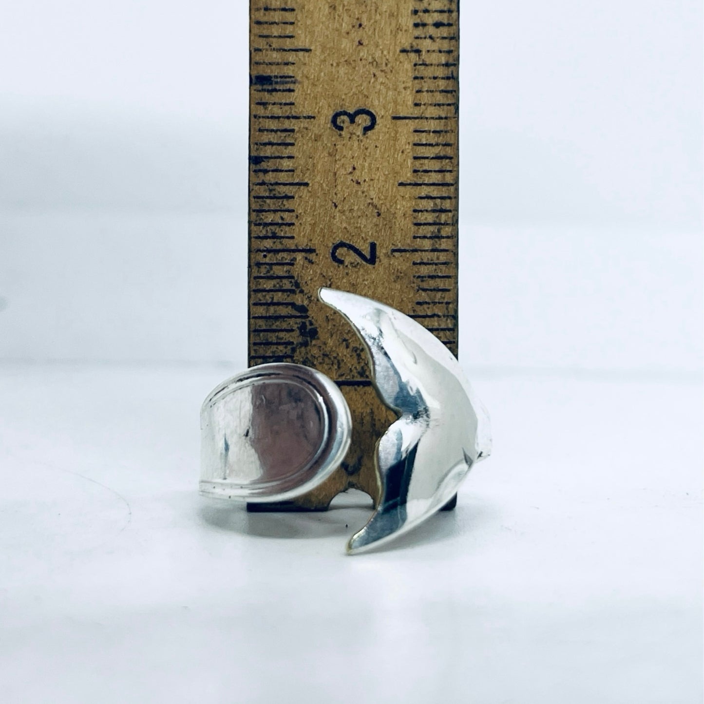 Anello Artigianale Mod. MINICODA#04 Realizzato con Antica posata in Argento (Prima Metà del ’900)