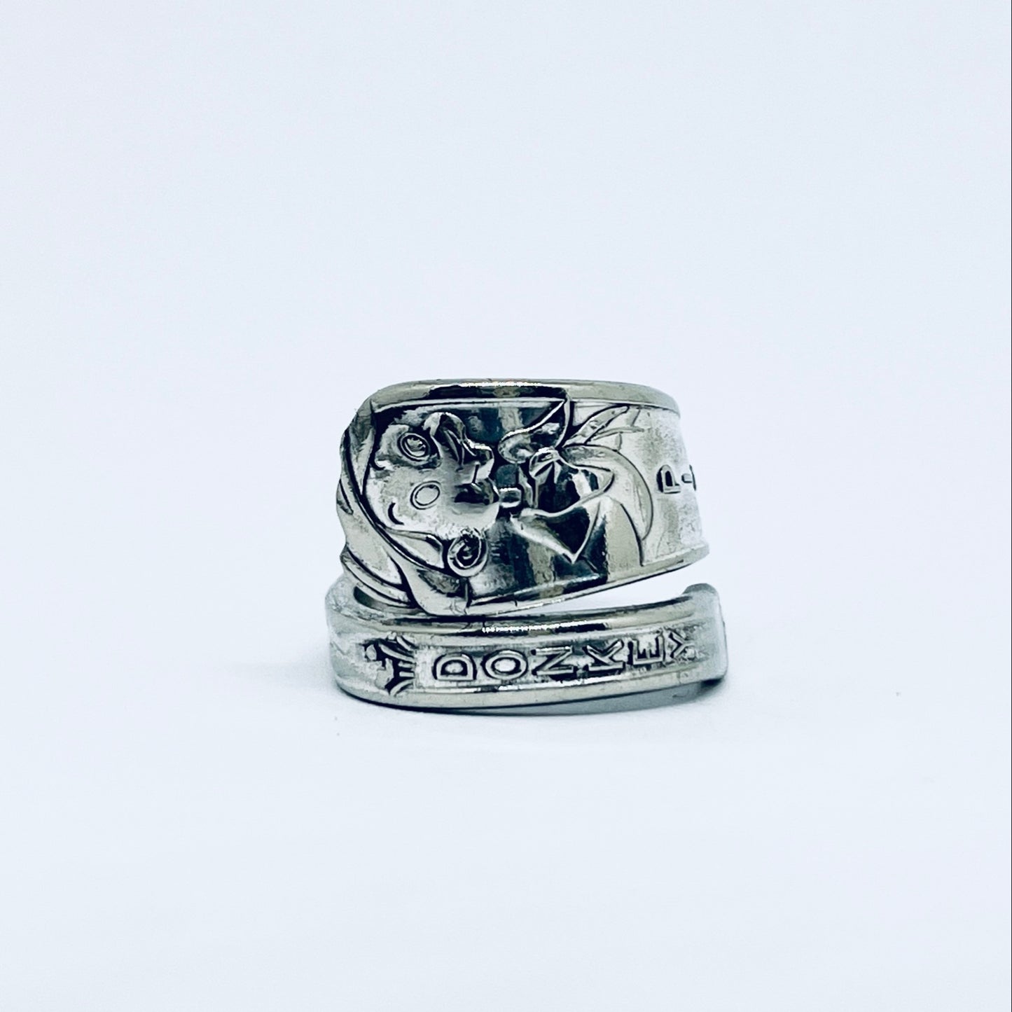 Anello Artigianale PINOCCHIO Mod. SPIRALE Realizzato con Antica posata in Argento (Prima Metà del ’900)