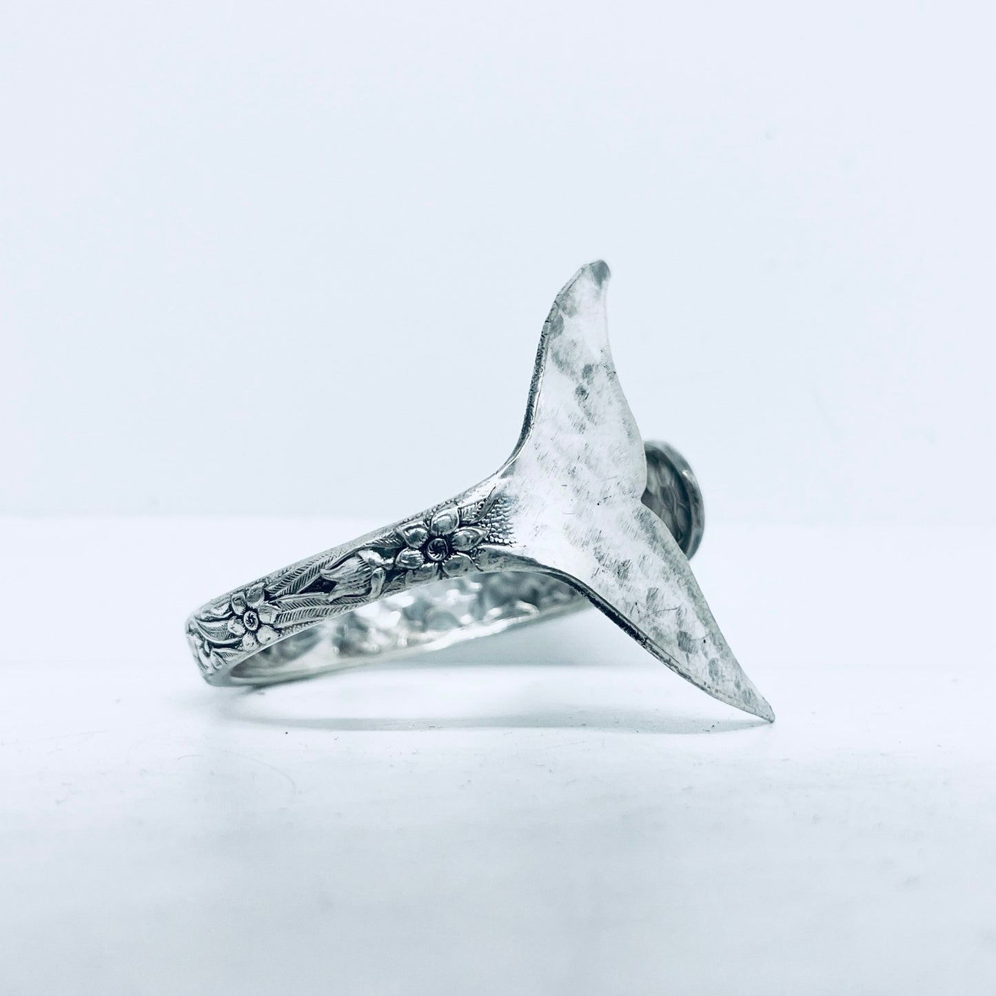 Bracciale Artigianale NARCISI Mod. CODA MARTELLATA Realizzato con Antica posata in Argento (Prima Metà del ’900)