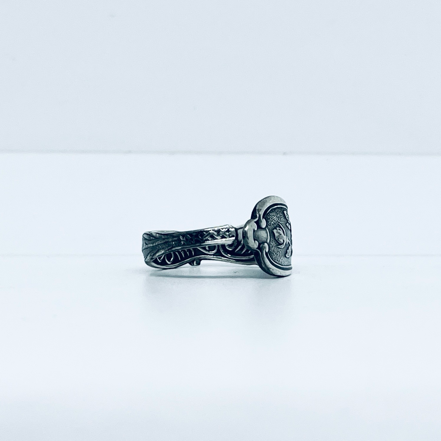 Anello Artigianale ROSE Mod. CLASSICO Realizzato con Antica posata in Argento (Prima Metà del ’900)
