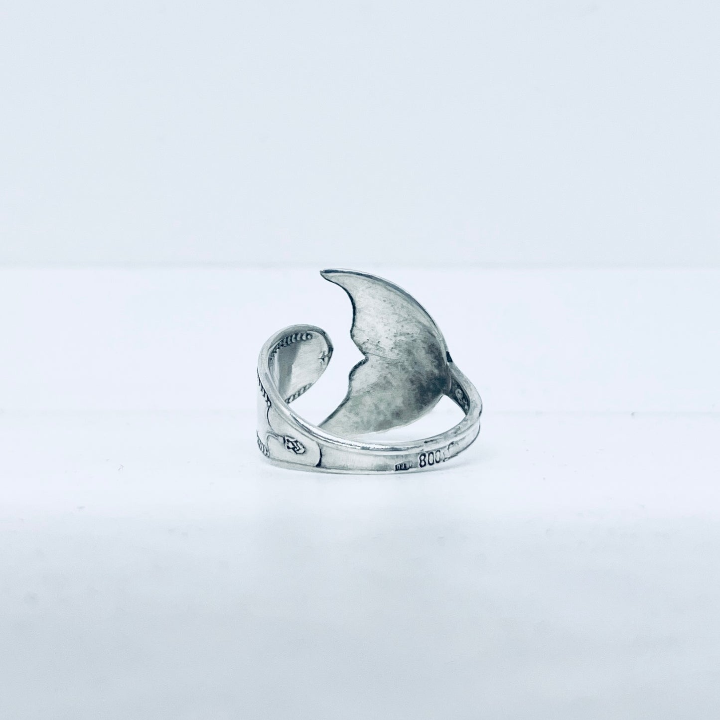 Anello Artigianale Mod. MINICODA#08 Realizzato con Antica posata in Argento (Prima Metà del ’900)