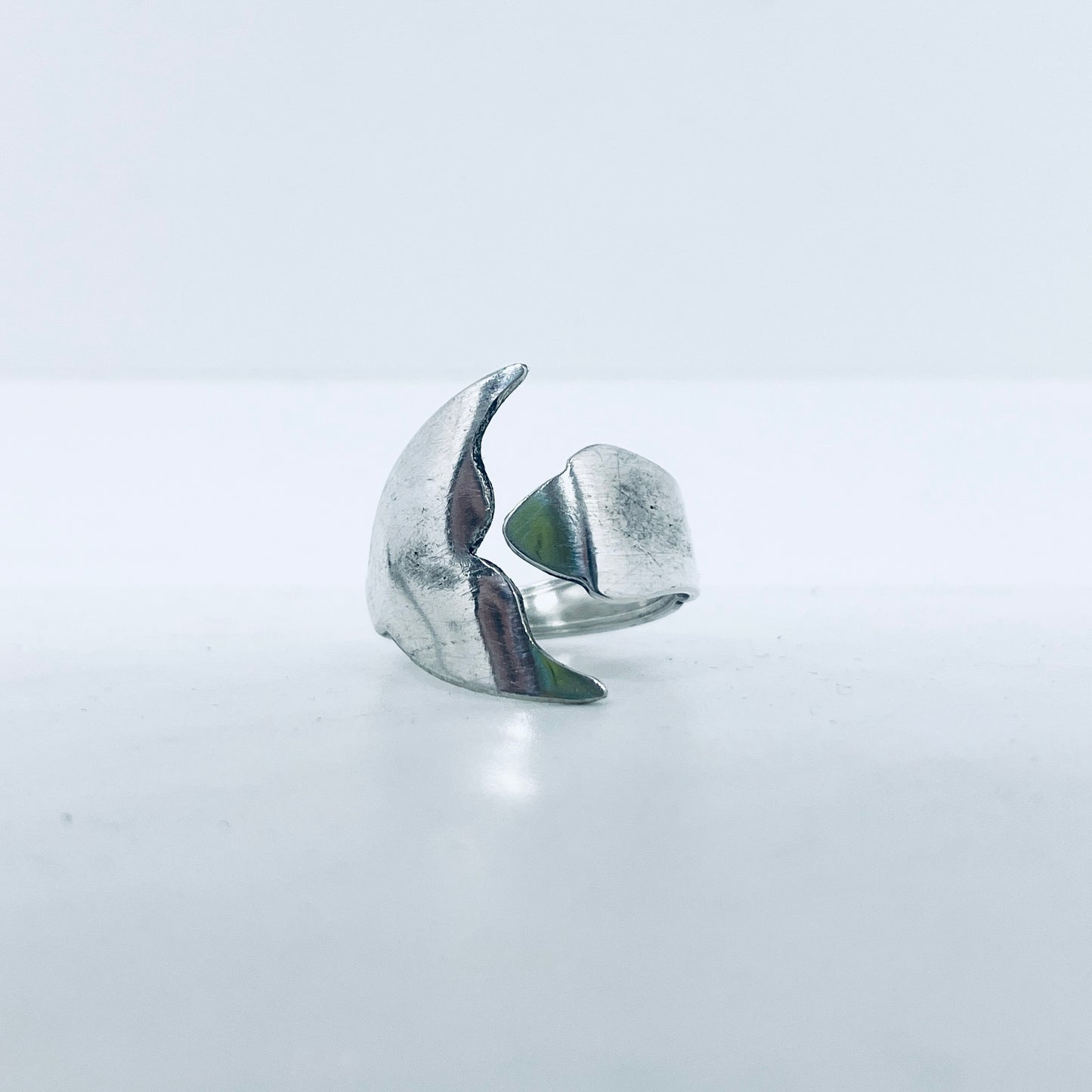 Anello Artigianale Mod. MINICODA#09 Realizzato con Antica posata in Argento (Prima Metà del ’900)