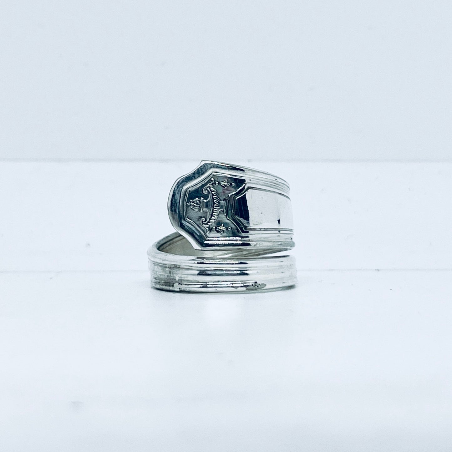 Anello Artigianale Mod. SPIRALE Realizzato con Antica posata in Argento (Prima Metà del ’900)