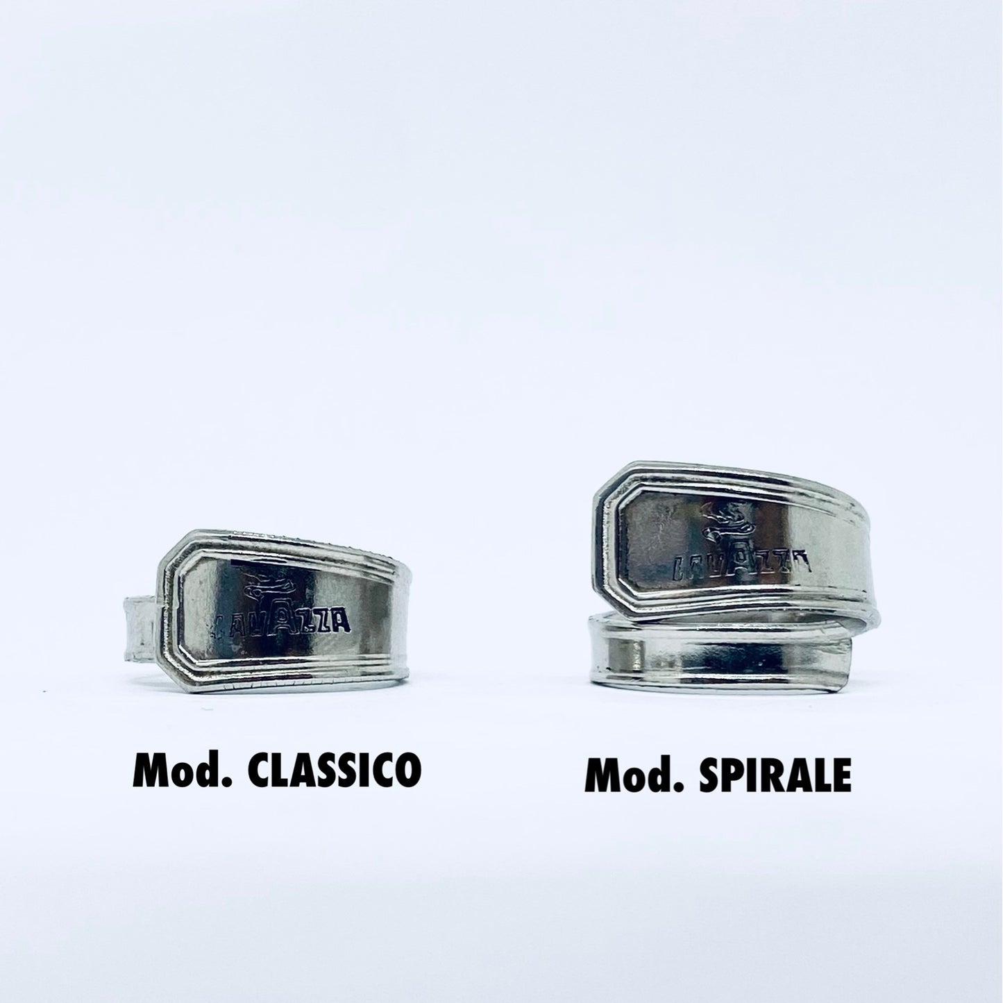 Anello Artigianale LAVAZZA Mod. CLASSICO/SPIRALE Realizzato con Antica posata in Argento (Prima Metà del ’900)
