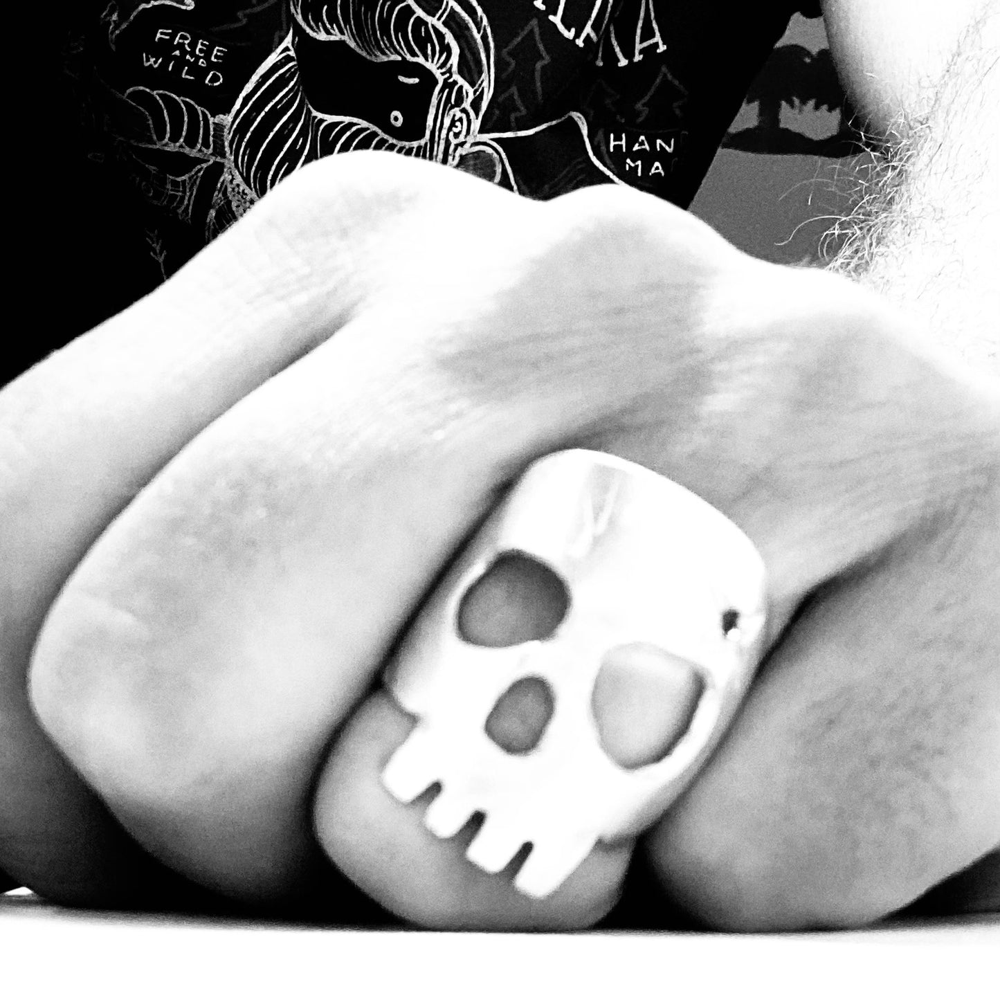 Anello Artigianale Mod. TESCHIO Realizzato con Antica posata in Argento (Prima Metà del ’900)