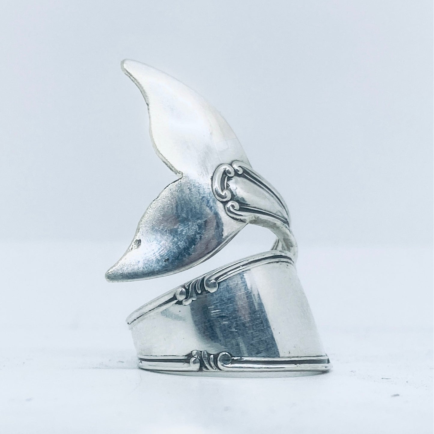 Anello Artigianale Mod. CODA#03 Realizzato con Antica posata in Argento (Prima Metà del ’900)