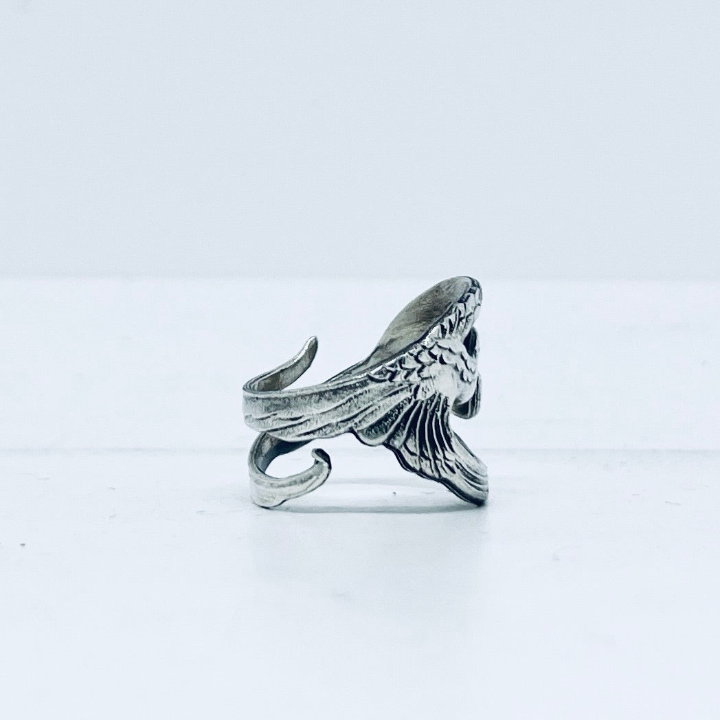 Anello Artigianale PAVONI Mod. SPILLA Realizzato con Antica spilla in Argento (Prima Metà del ’900)
