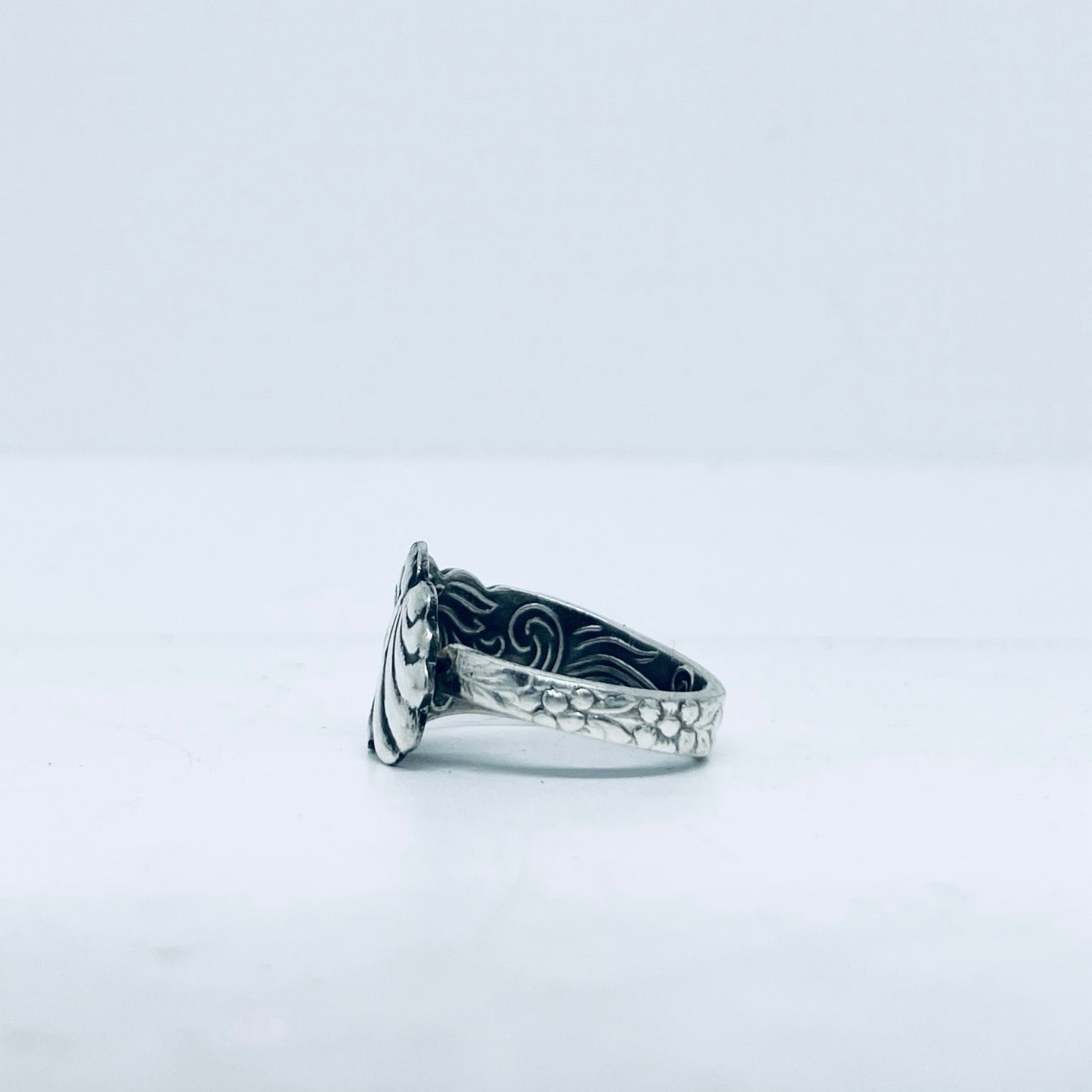 Anello Artigianale PUTTO Mod. CLASSICO Realizzato con Antica posata in Argento (Prima Metà del ’900)