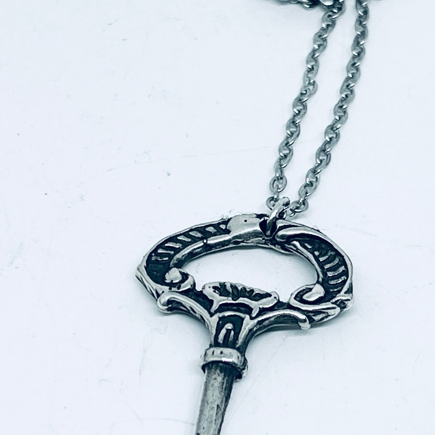 Pendente Artigianale Mod. CHIAVE Realizzato con Antica Chiave in Argento (Prima Metà del ’900)