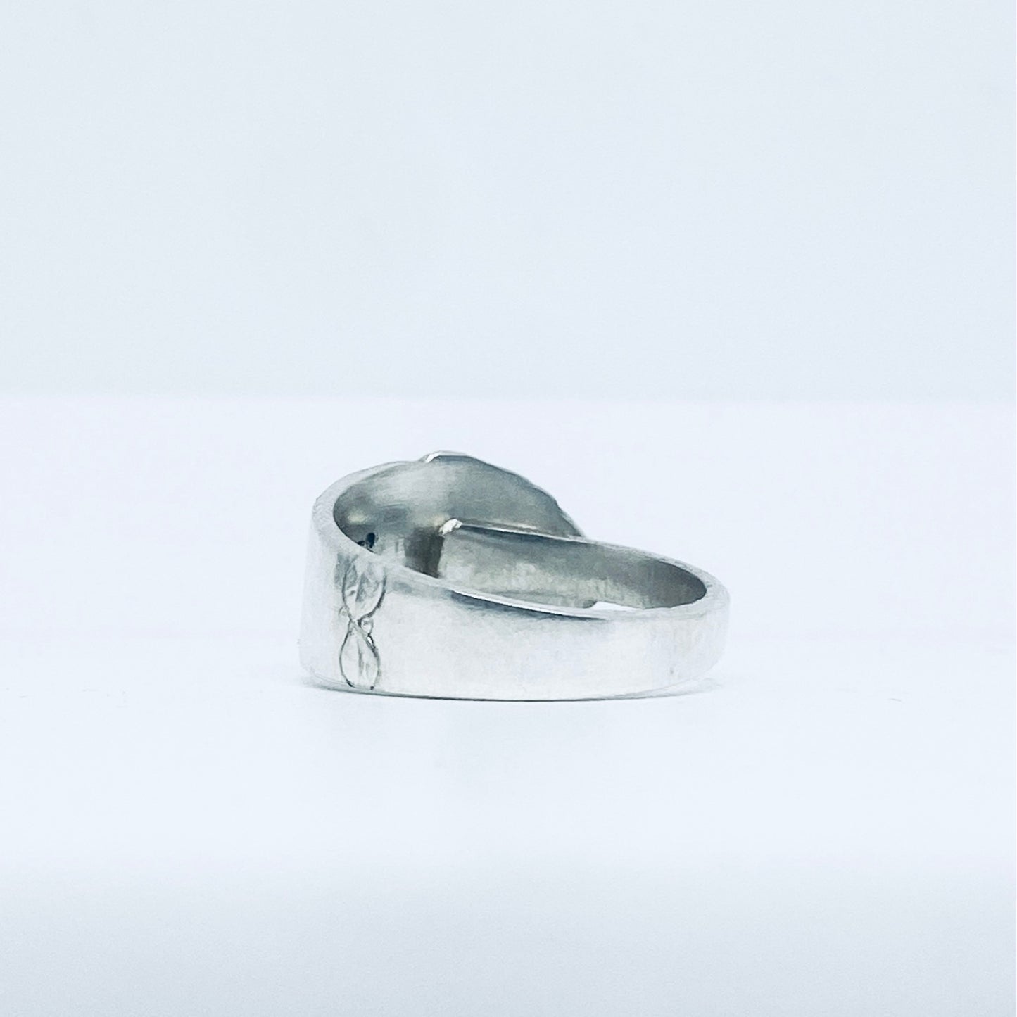 Anello Artigianale ROSA Mod. CLASSICO Realizzato con Antica posata in Argento (Prima Metà del ’900)