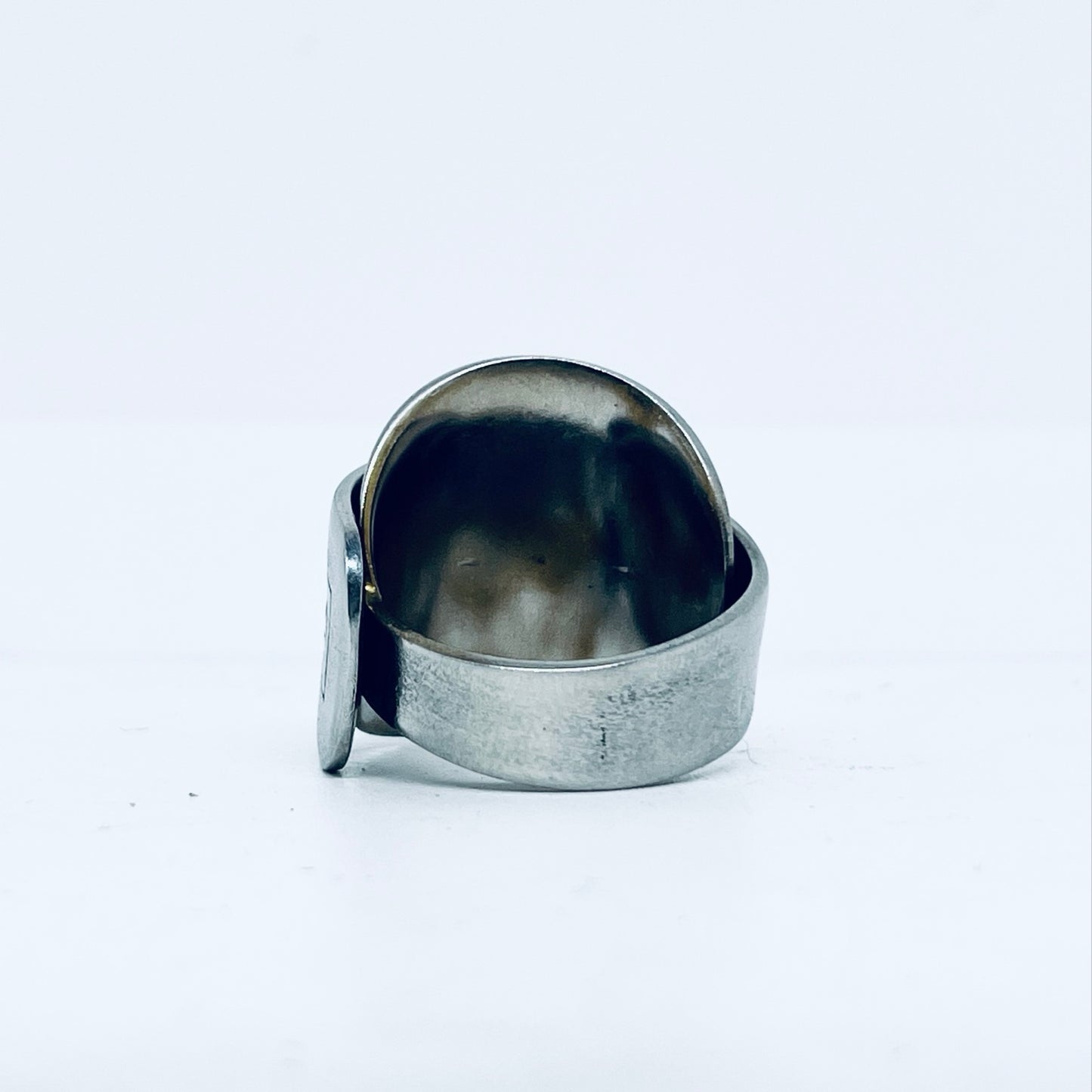 Anello Artigianale ILLY Mod. INTERO Realizzato con intero Cucchiaino in Acciaio Inox 18/10