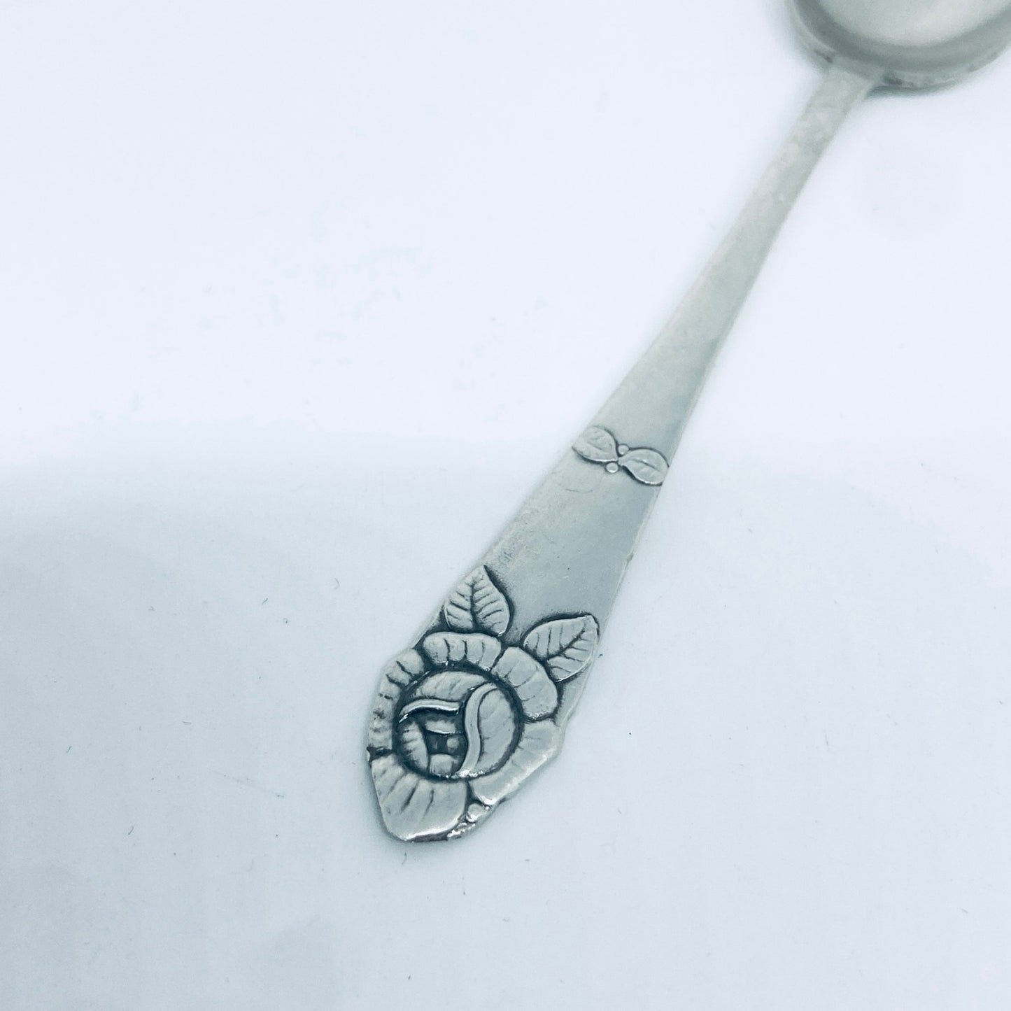 Anello Artigianale ROSA Mod. CLASSICO Realizzato con Antica posata in Argento (Prima Metà del ’900)