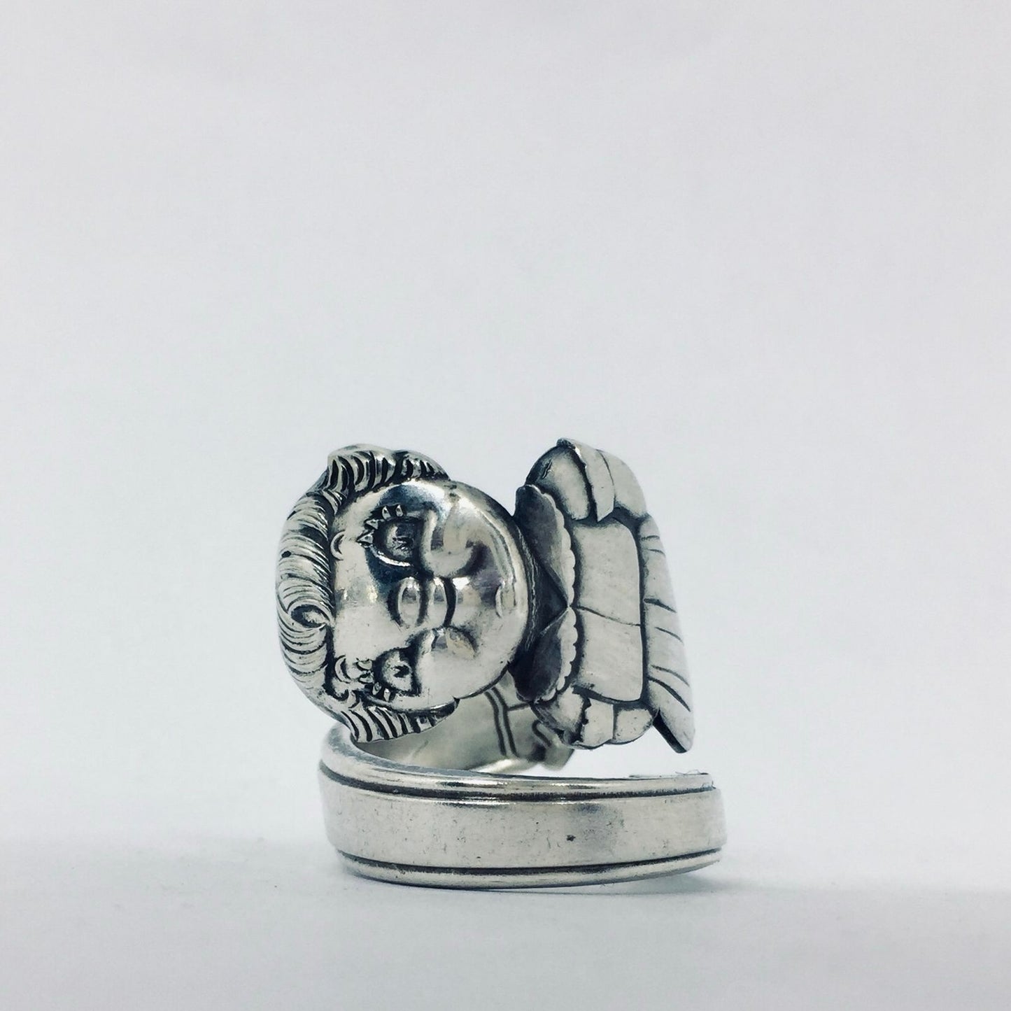 Anello Artigianale CAMPBELL Mod. SPIRALE Realizzato con Antica posata in Argento (Prima Metà del ’900)
