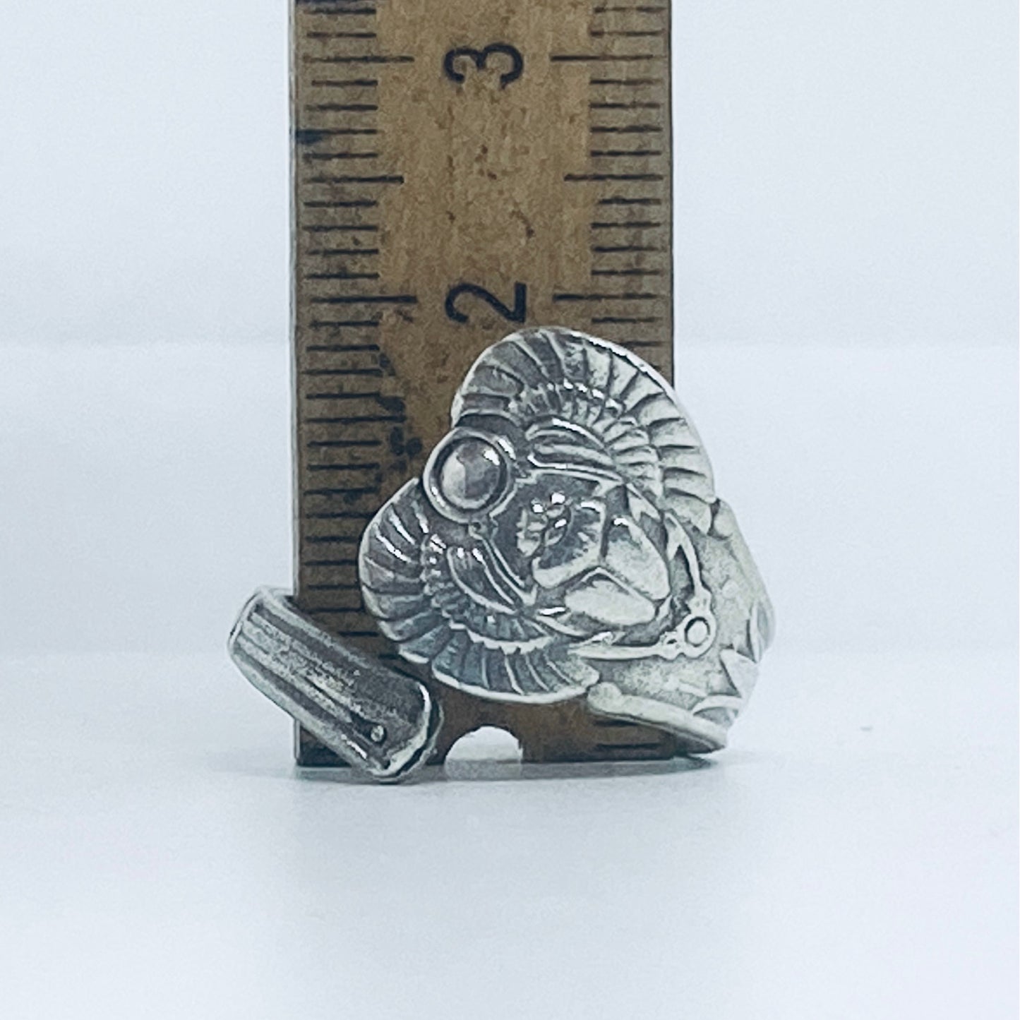 Anello Artigianale SCARABEO Mod. CLASSICO/SPIRALE Realizzato con Antica posata in Argento (Prima Metà del ’900)