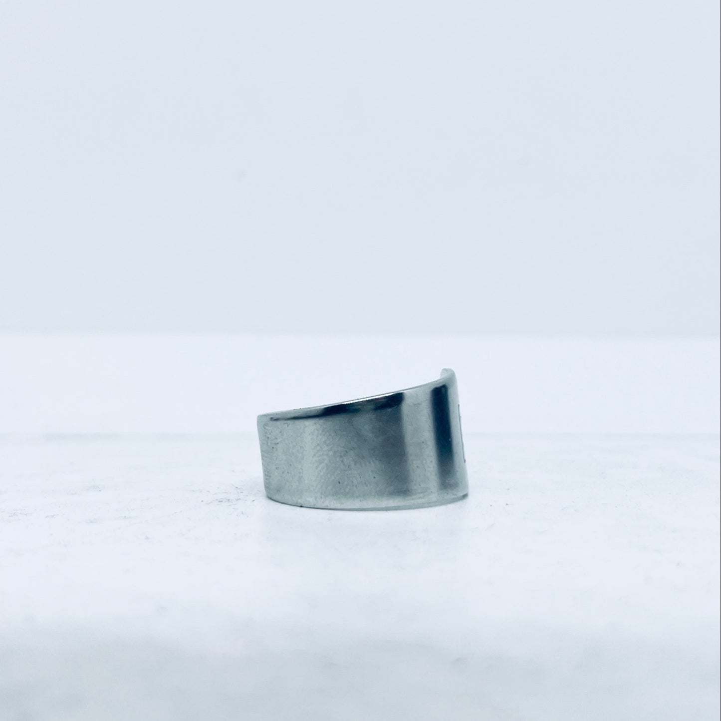 Anello Artigianale ILLY Mod. CLASSICO Realizzato con intero Cucchiaino in Acciaio Inox 18/10