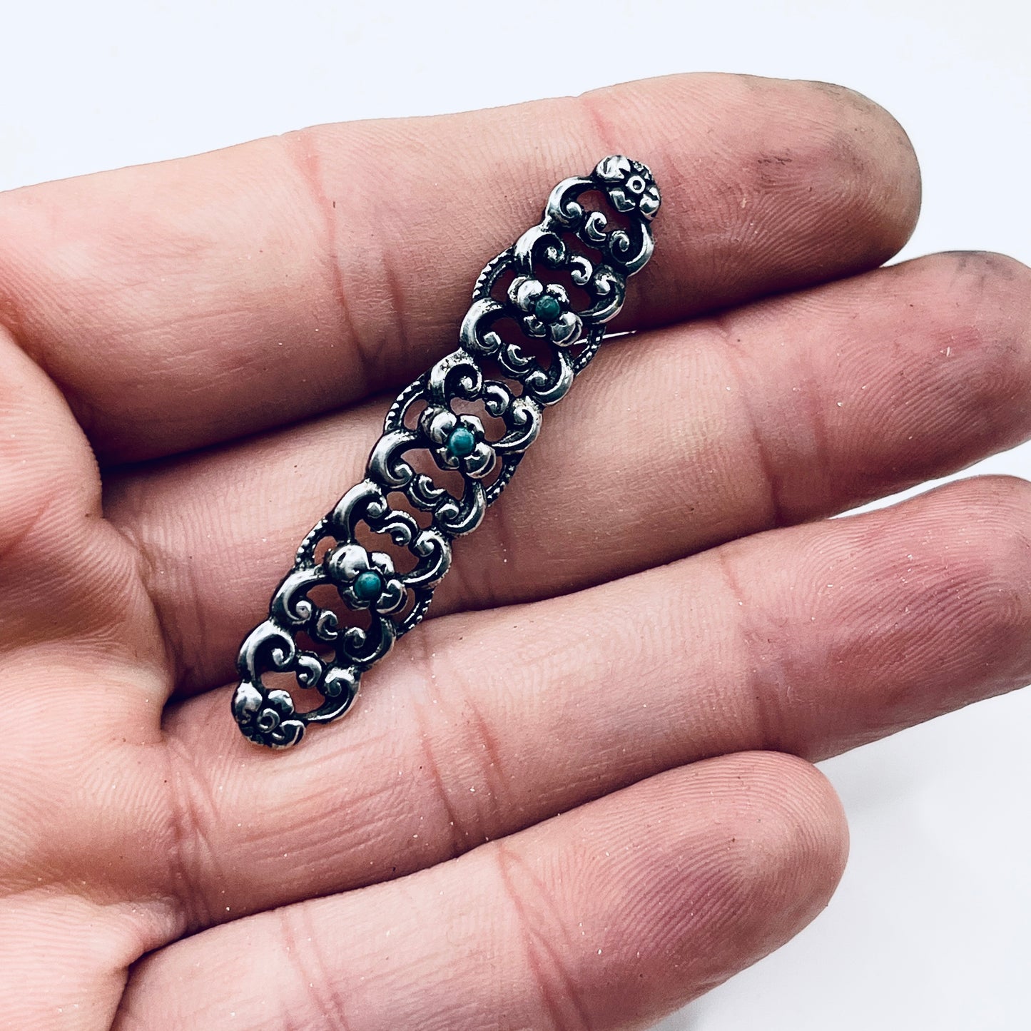 Anello Artigianale TURCHESI Mod. SPILLA Realizzato con Antica spilla in Argento (Prima Metà del ’900)