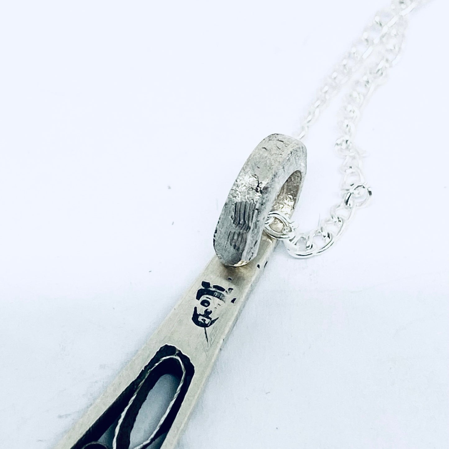 Pendente Artigianale Mod. MANICO Realizzato con Antica Posata in Argento (Prima Metà del ’900)