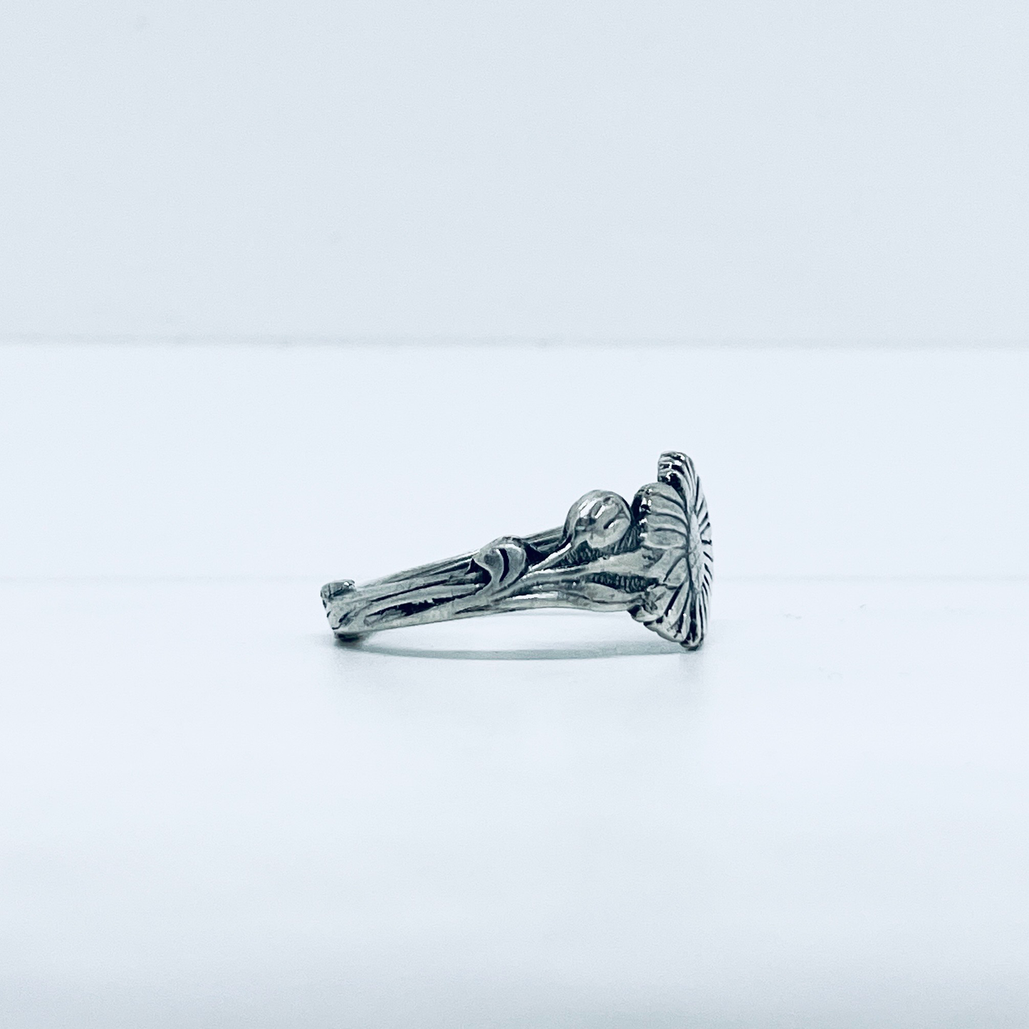 Anello Artigianale MARGHERITA Mod. CLASSICO Realizzato con Antica posata in Argento (Prima Metà del ’900)