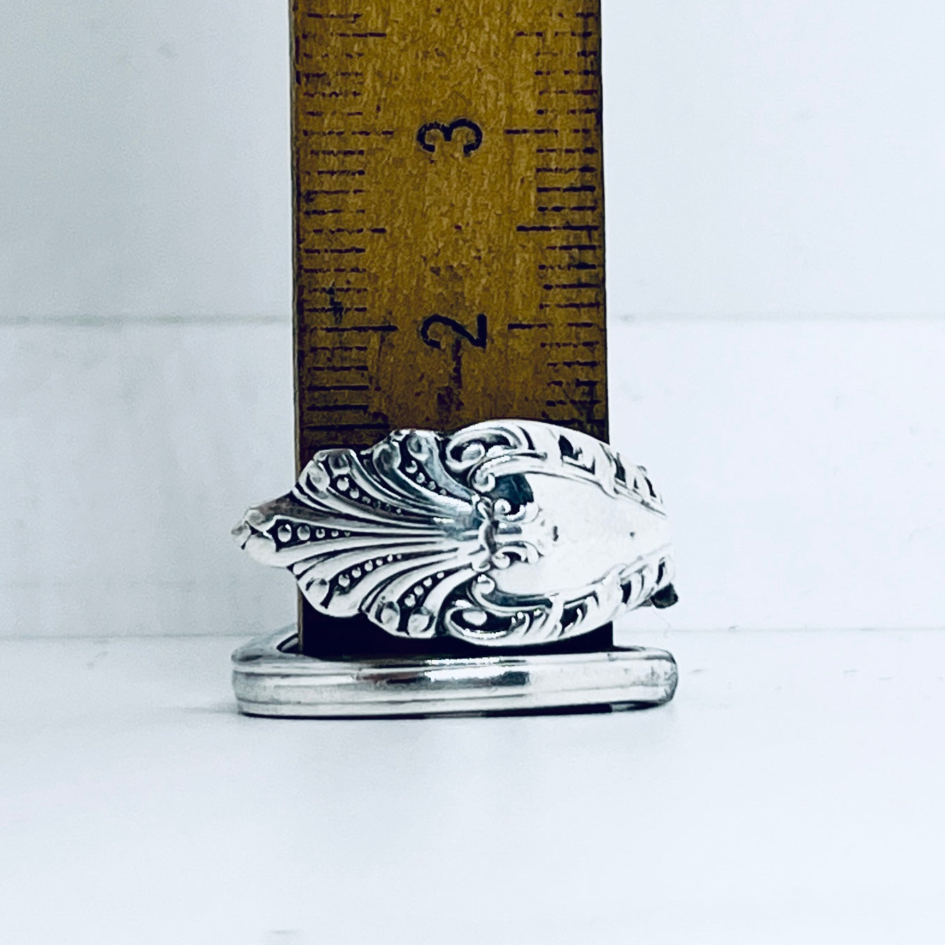 Anello Artigianale Mod. SPIRALE Realizzato con Antica posata in Argento (Prima Metà del ’900)