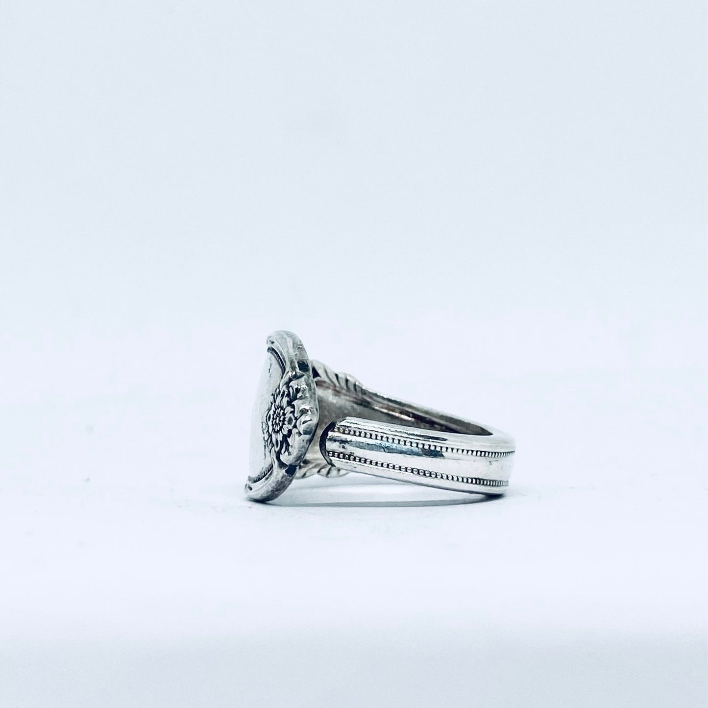 Anello Artigianale Mod. CLASSICO/SPIRALE Realizzato con Antica posata in Argento (Prima Metà del ’900)