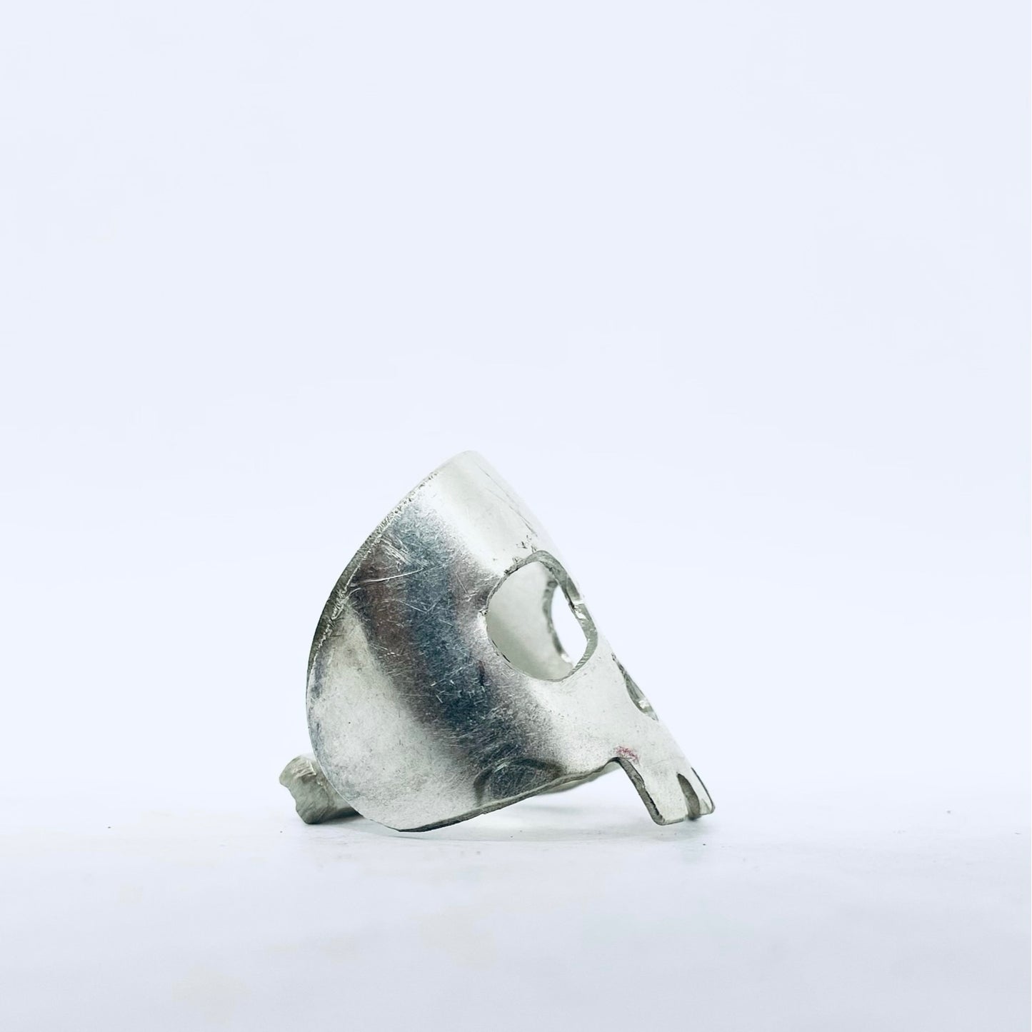 Anello Artigianale Mod. TESCHIO Realizzato con Antica posata in Argento (Prima Metà del ’900)