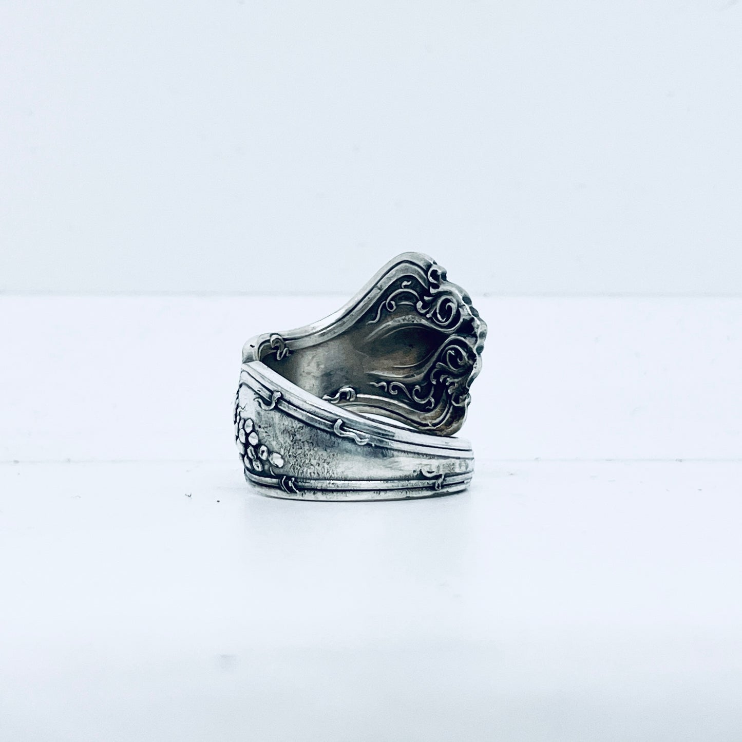 Anello Artigianale Mod. SPIRALE Realizzato con Antica posata in Argento (Prima Metà del ’900)