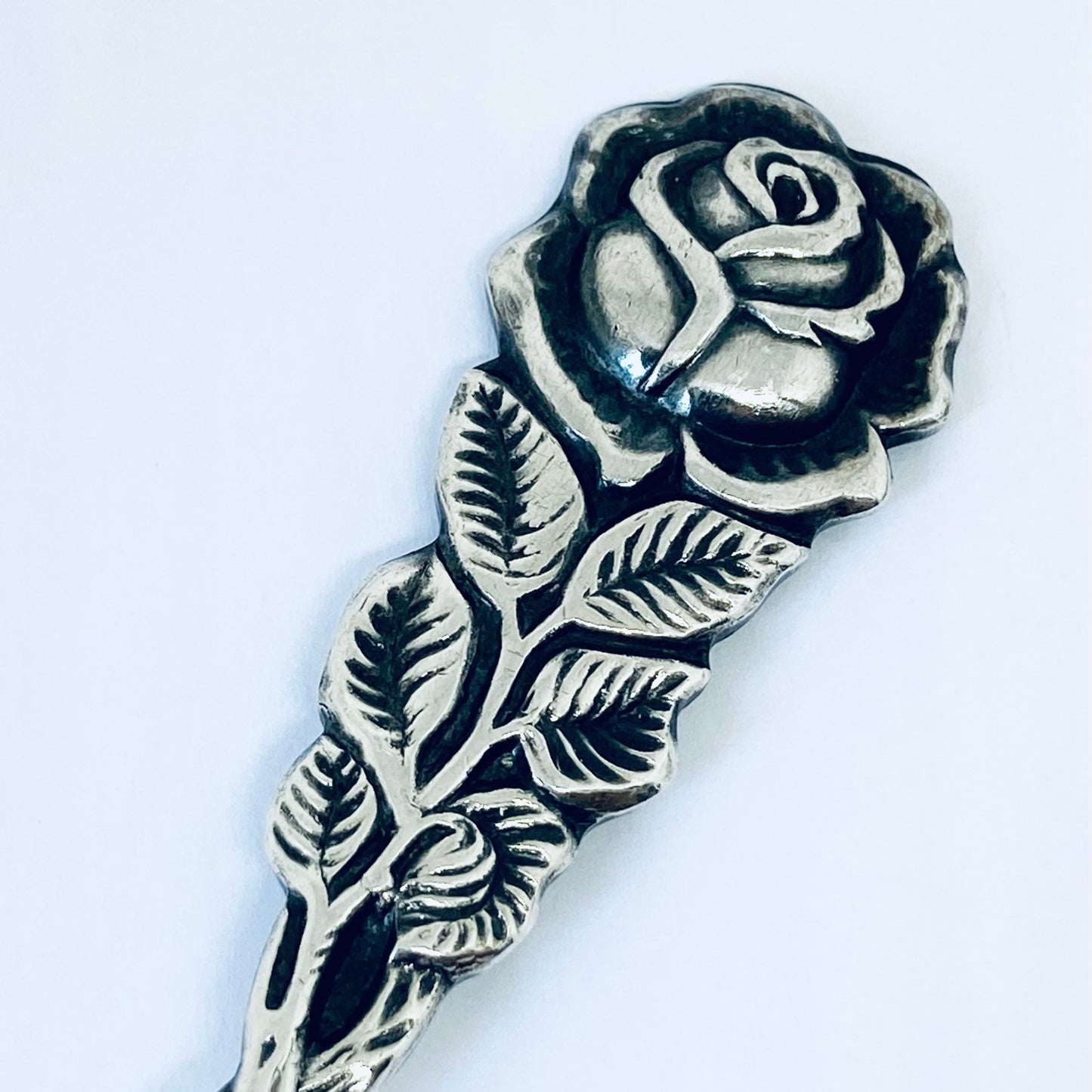 Anello Artigianale ROSA Mod. CLASSICO Realizzato con Antica posata in Argento (Prima Metà del ’900)