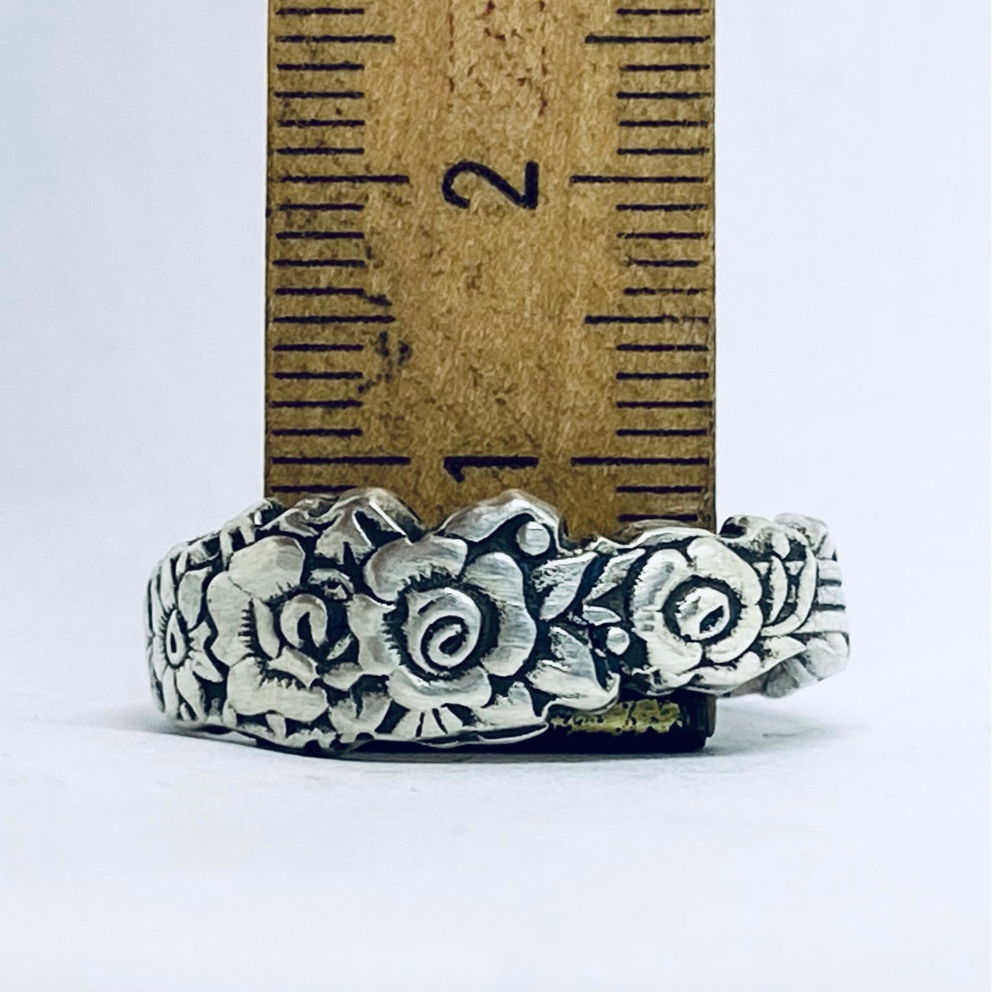 Anello Artigianale FEDINA ROSE Mod. CLASSICO Realizzato con intero Antica Forchetta in Argento (Prima Metà del ’900)