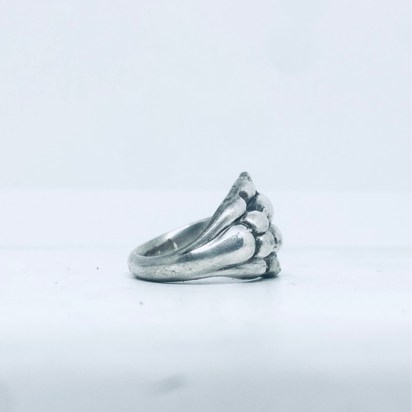 Anello Artigianale ZAMPA01 Mod. PINZETTA Realizzato con Antica posata in Argento (Prima Metà del ’900)