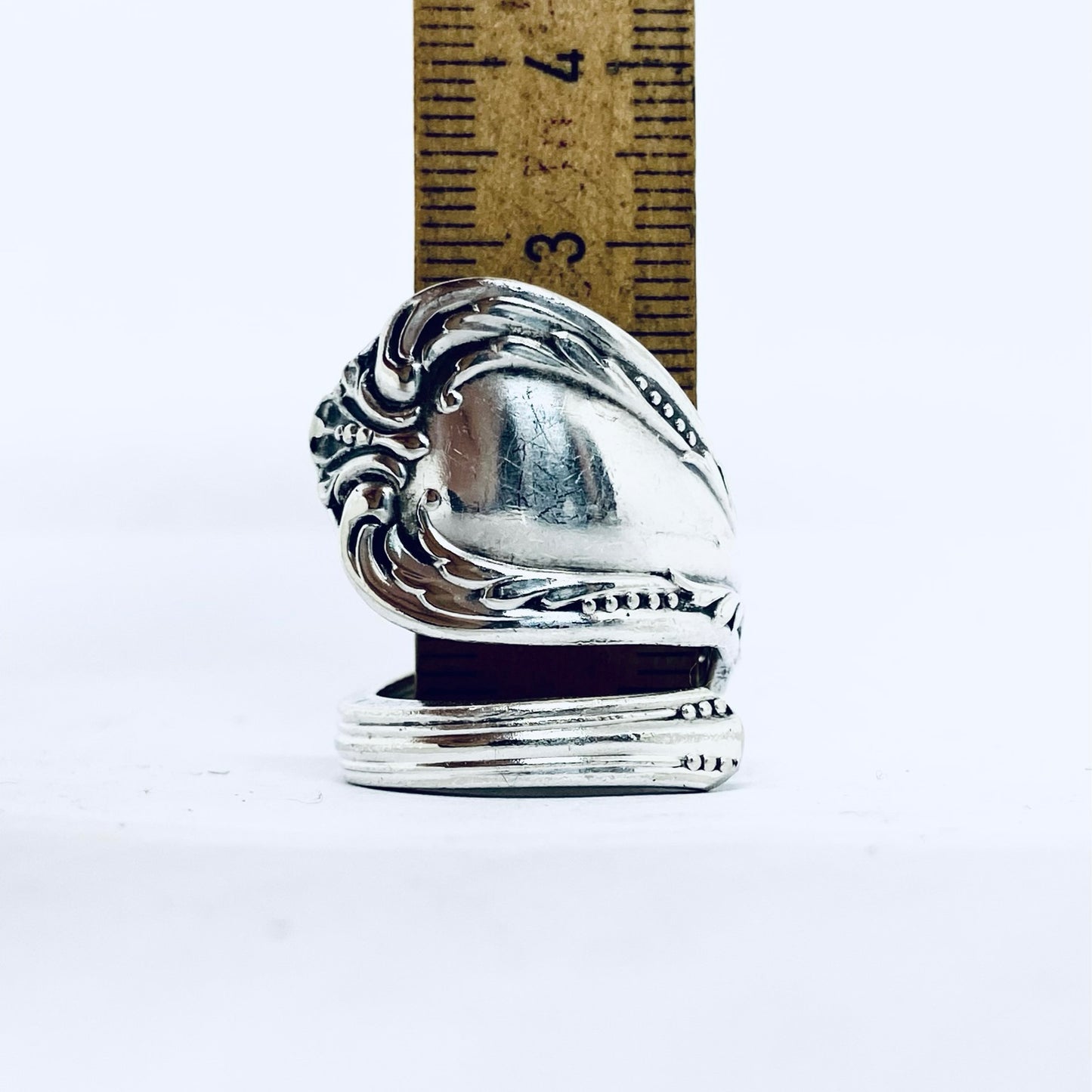Anello Artigianale Mod. SPIRALE Realizzato con Antica posata in Argento (Prima Metà del ’900)