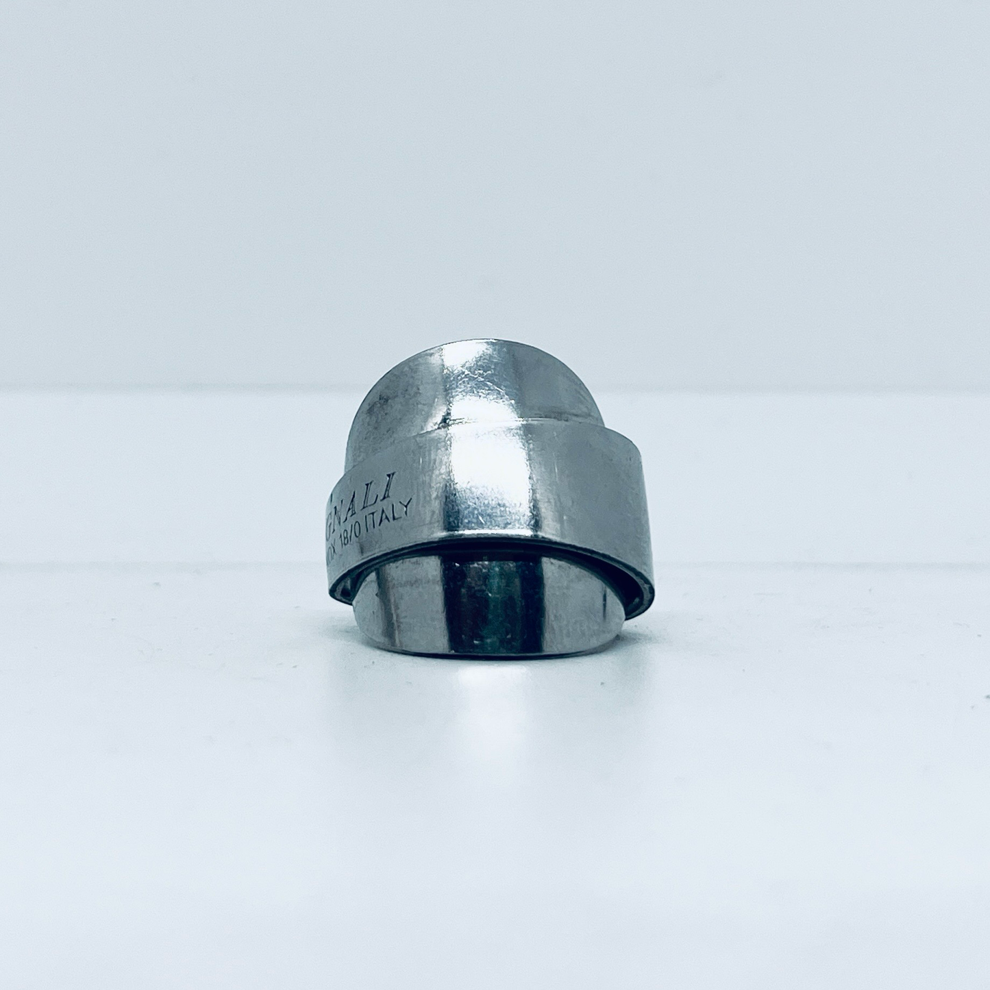 Anello Artigianale TESTER Mod. INTERO Realizzato con posata in Acciaio