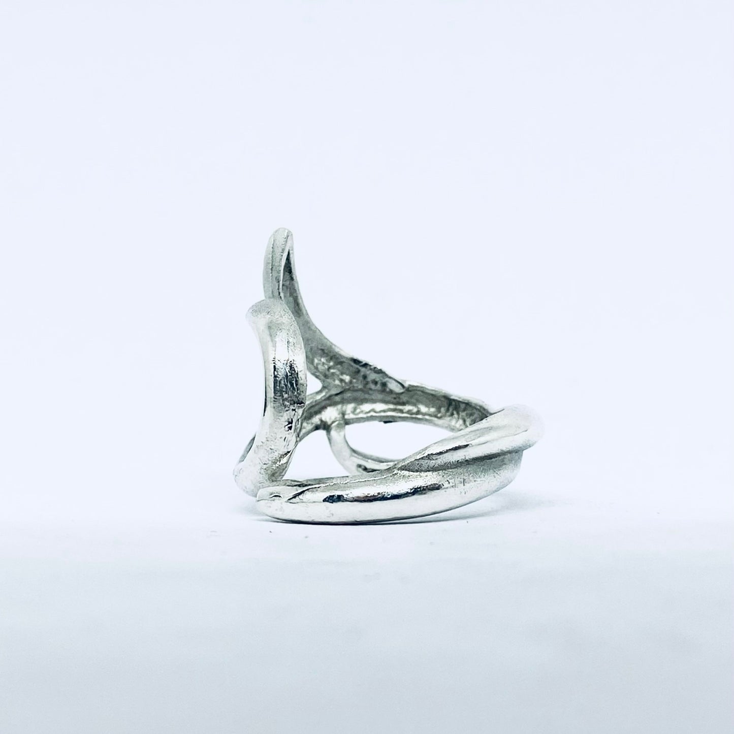 Anello Artigianale INFINITO Mod. SPILLA Realizzato con Antica spilla in Argento (Prima Metà del ’900)
